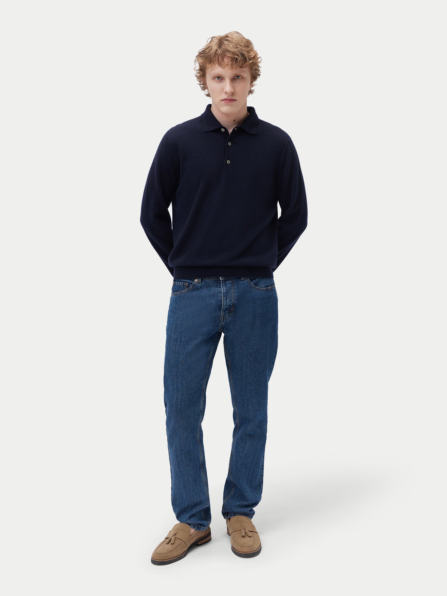 Kaschmir-Polo-Pullover