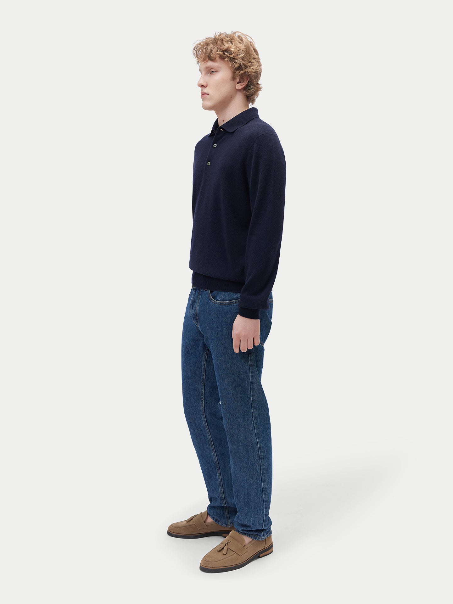 Kaschmir-Polo-Pullover
