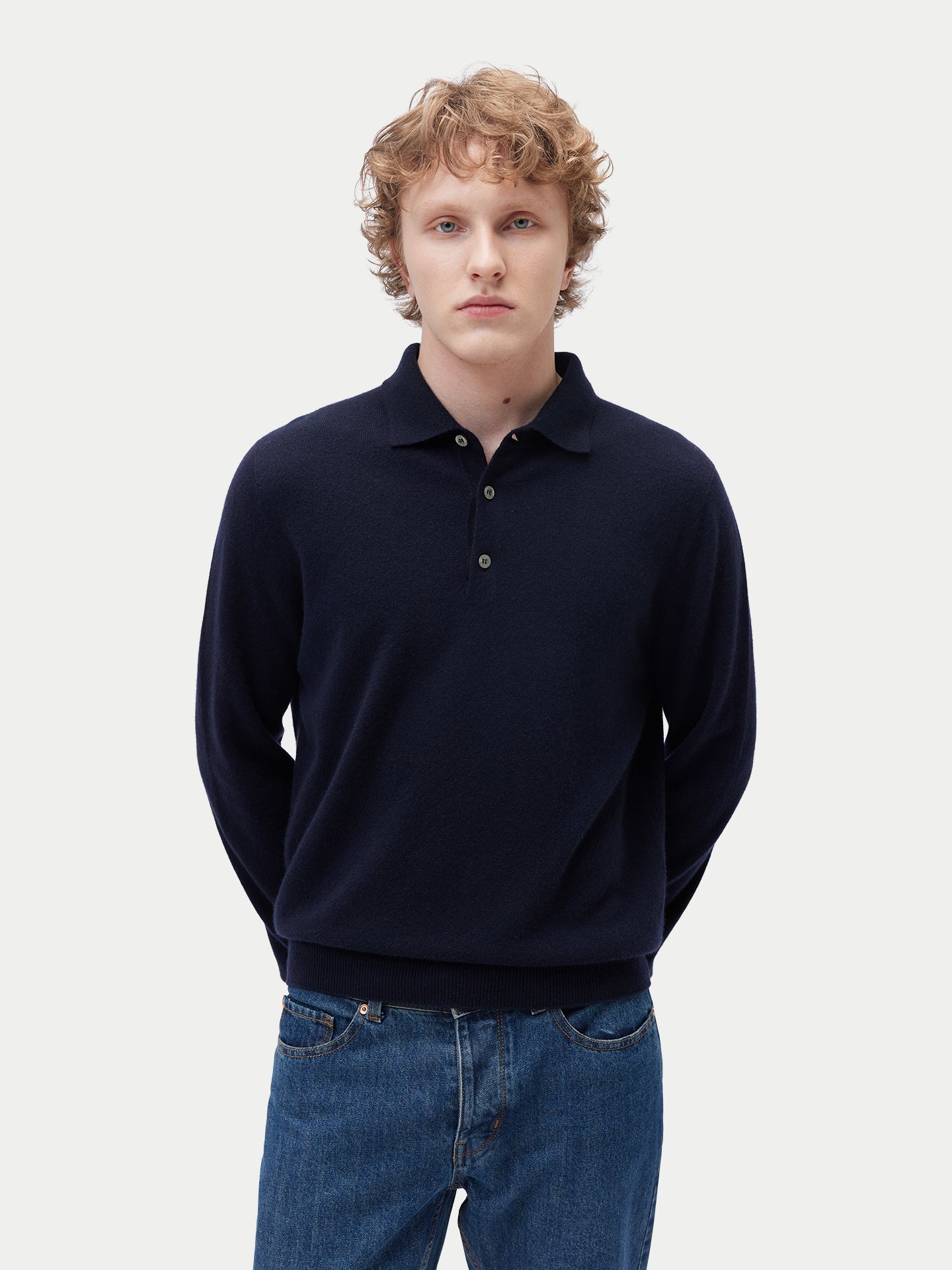 Kaschmir-Polo-Pullover