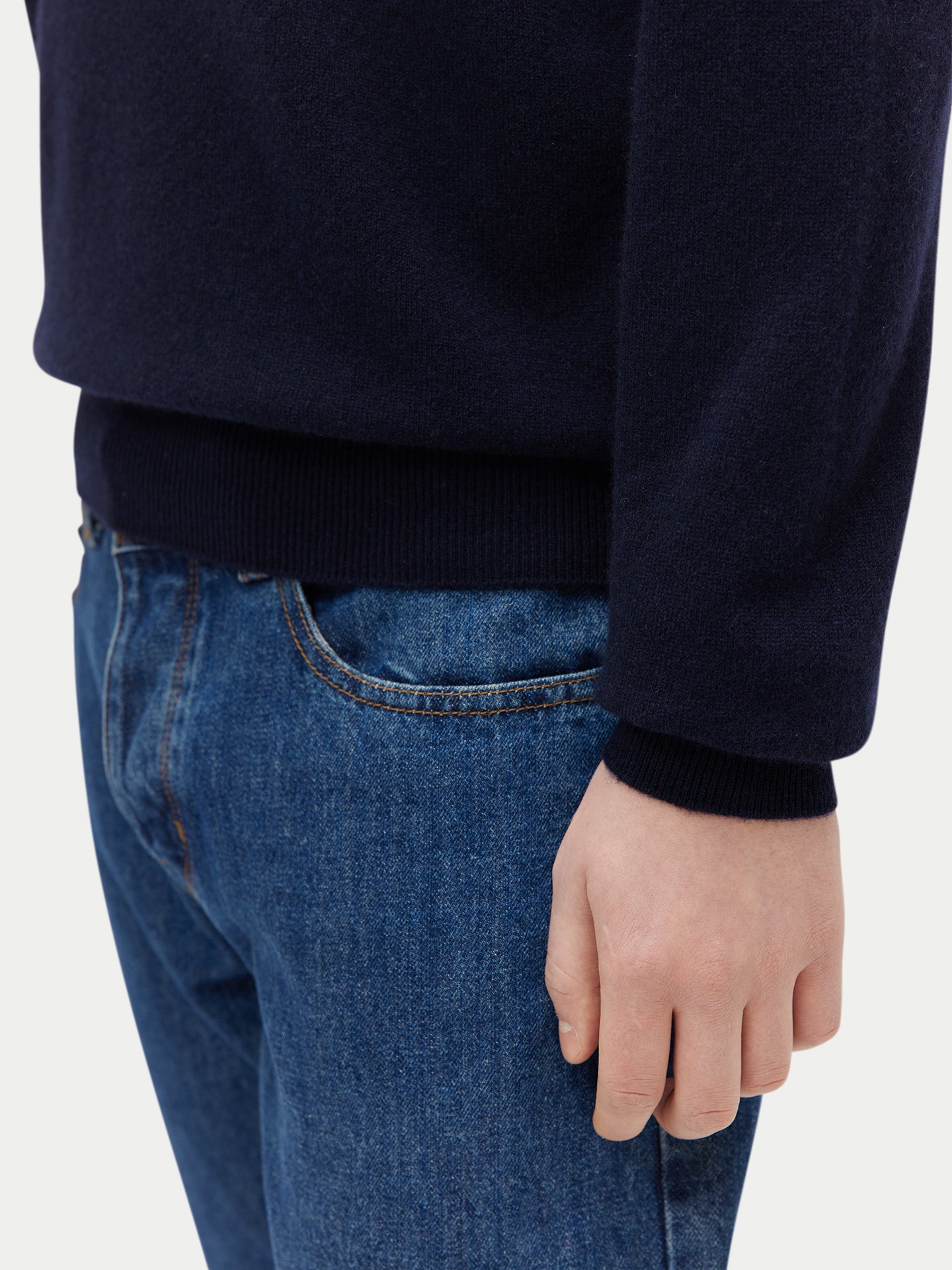 Kaschmir-Polo-Pullover