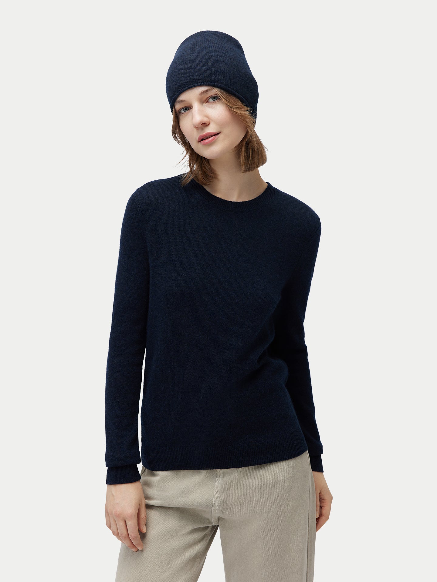 99€ Kaschmir-Set aus Pullover und Mütze