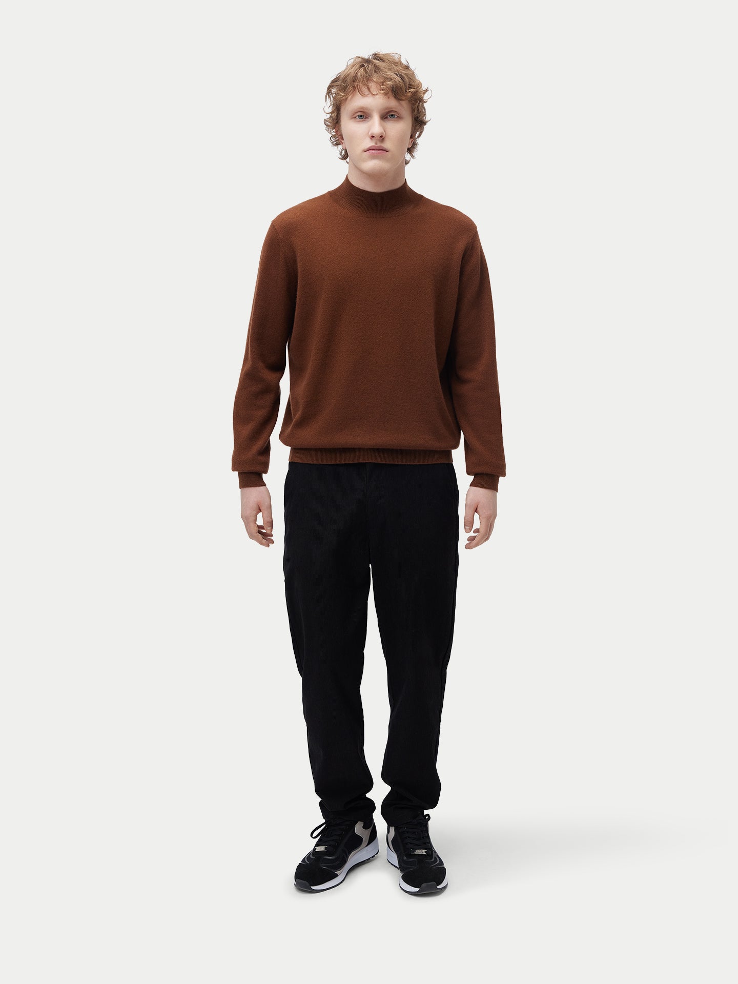Kaschmir-Pullover mit Stehkragen