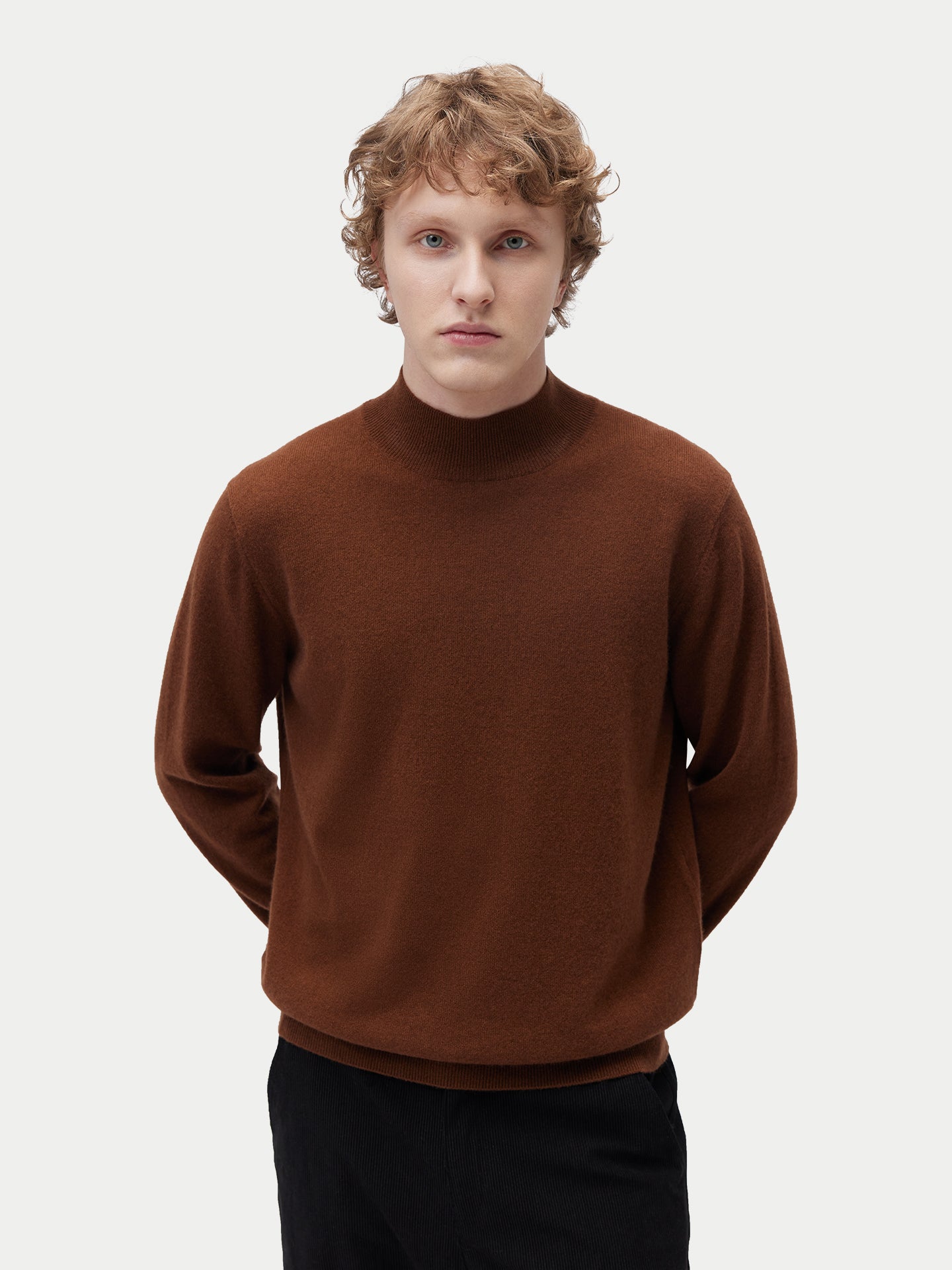 Kaschmir-Pullover mit Stehkragen