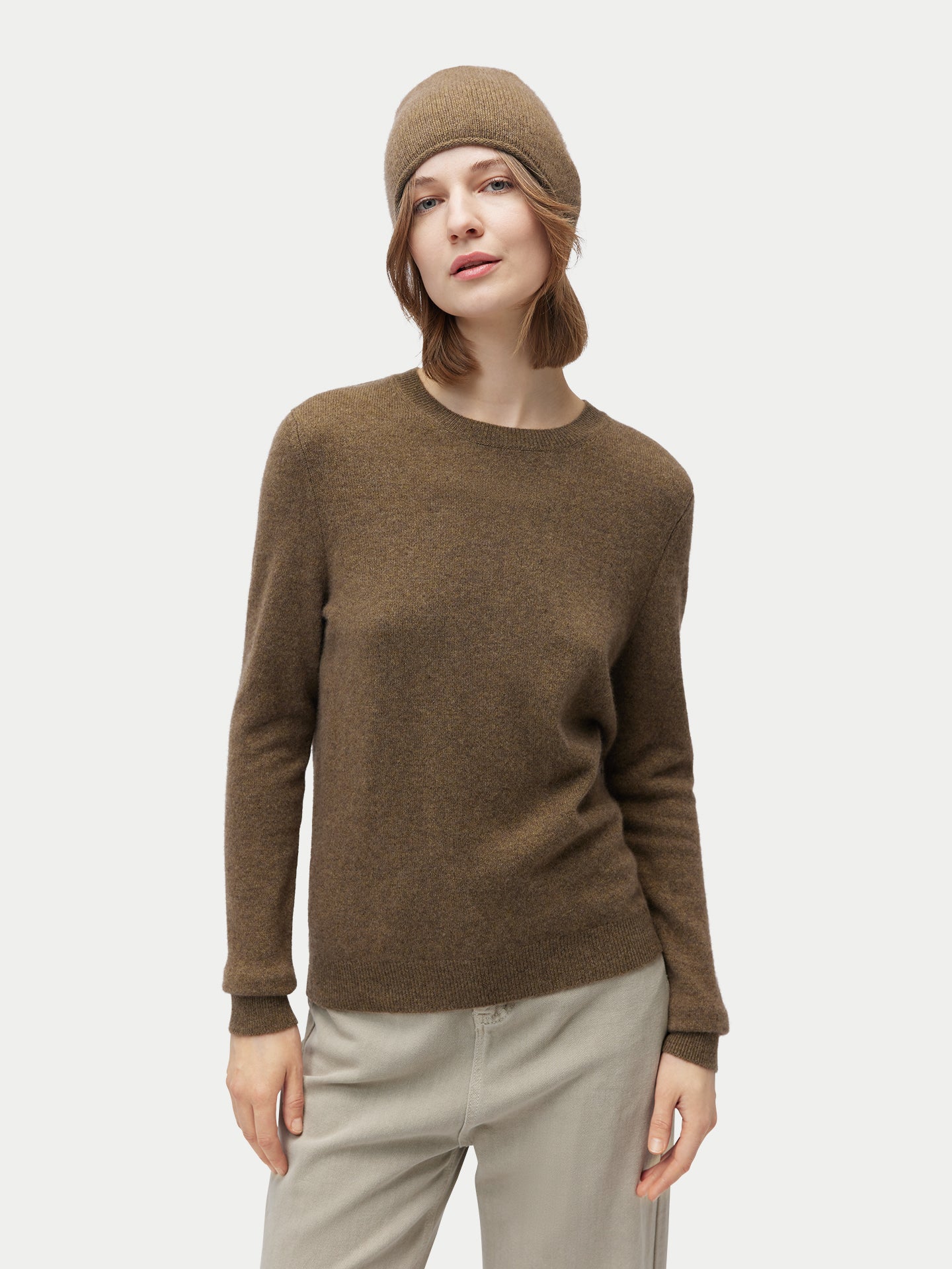 99€ Kaschmir-Set aus Pullover und Mütze