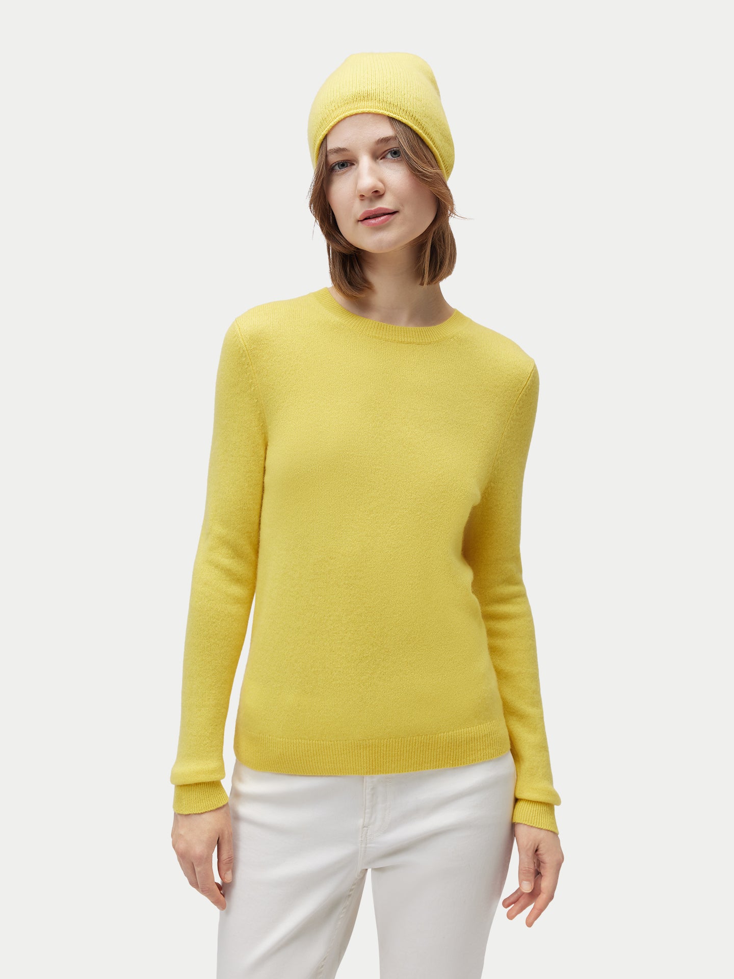 99€ Kaschmir-Set aus Pullover und Mütze