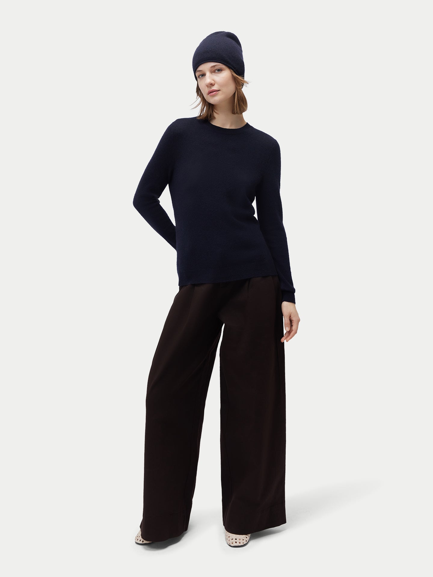 99€ Kaschmir-Set aus Pullover und Mütze