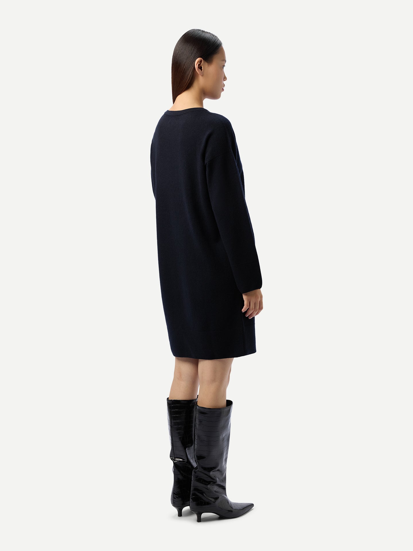 Strickkleid mit Rundhalsausschnitt