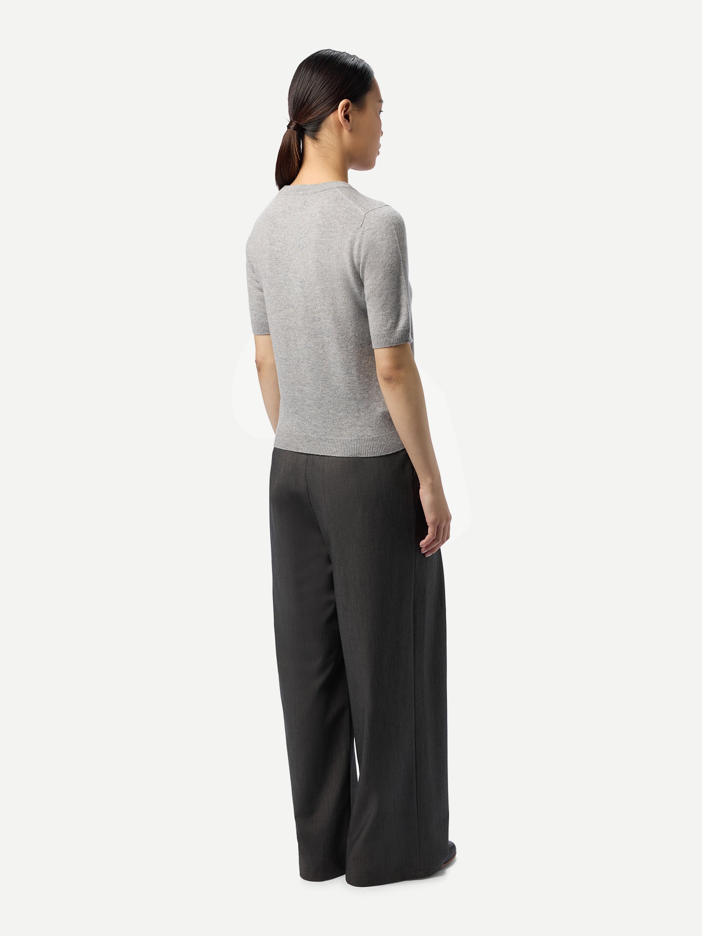 Kaschmir-Pullover mit kurzen Ärmeln