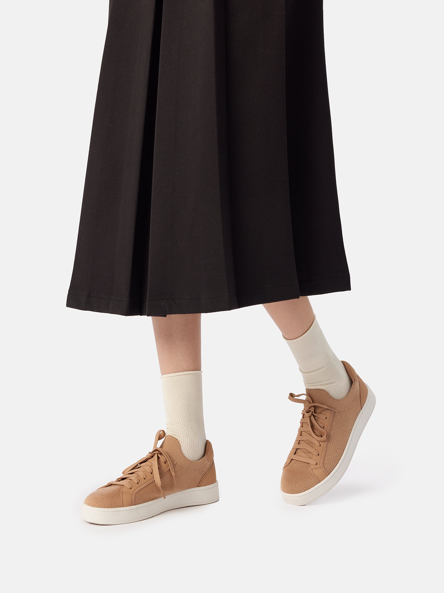 Gestrickte Sneakers aus mercerisierter Wolle und Kaschmir