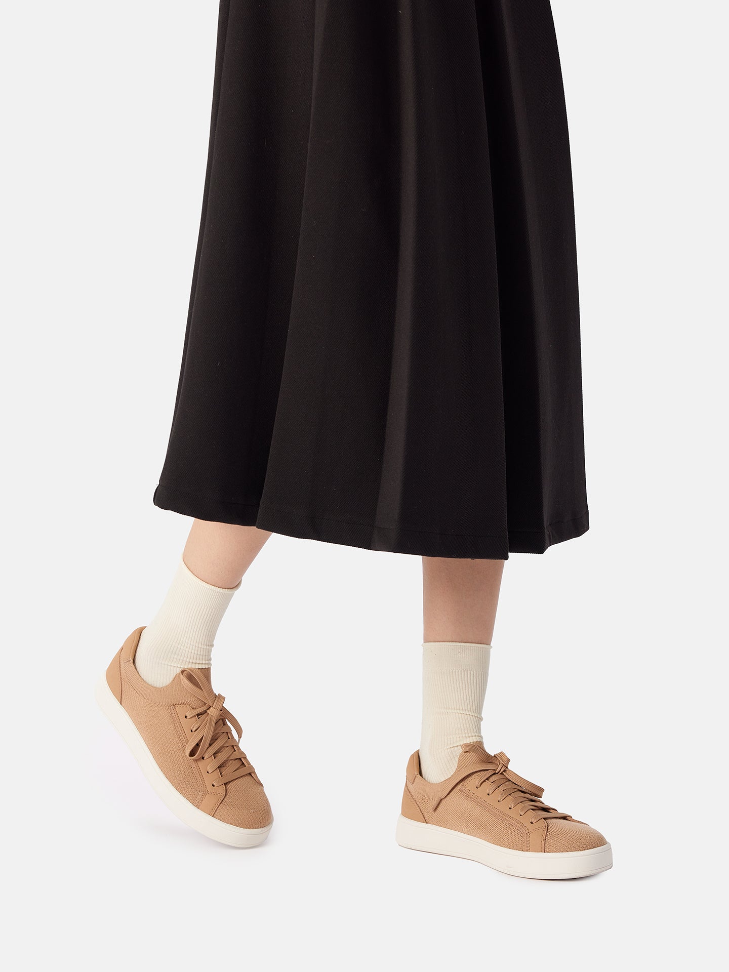 Gestrickte Sneakers aus mercerisierter Wolle und Kaschmir