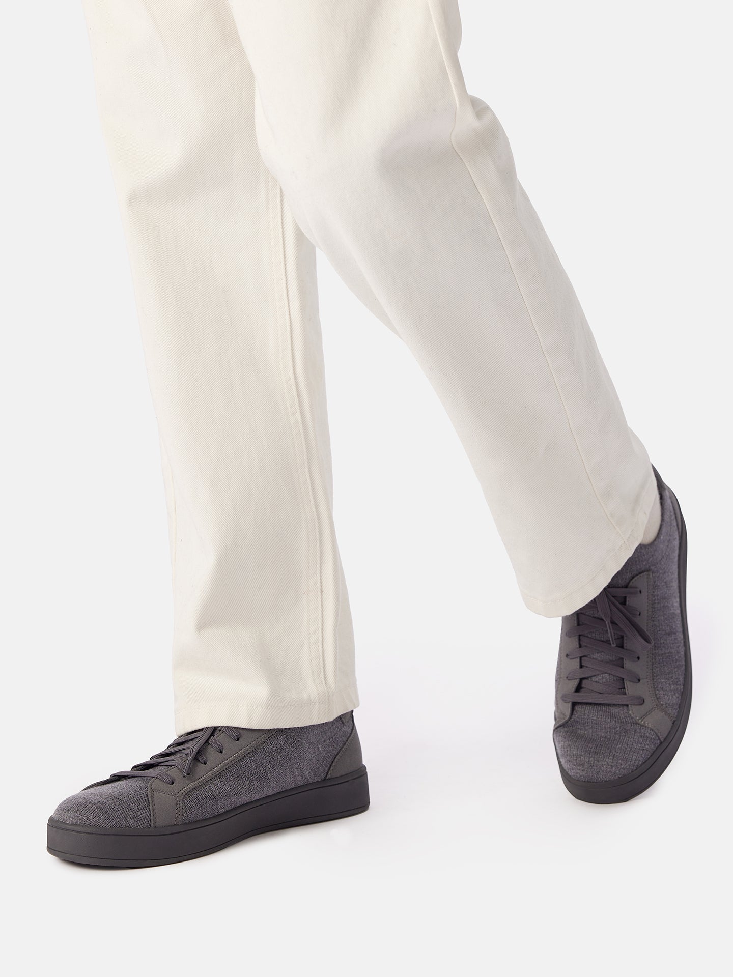 Gestrickte Sneakers aus mercerisierter Wolle und Kaschmir