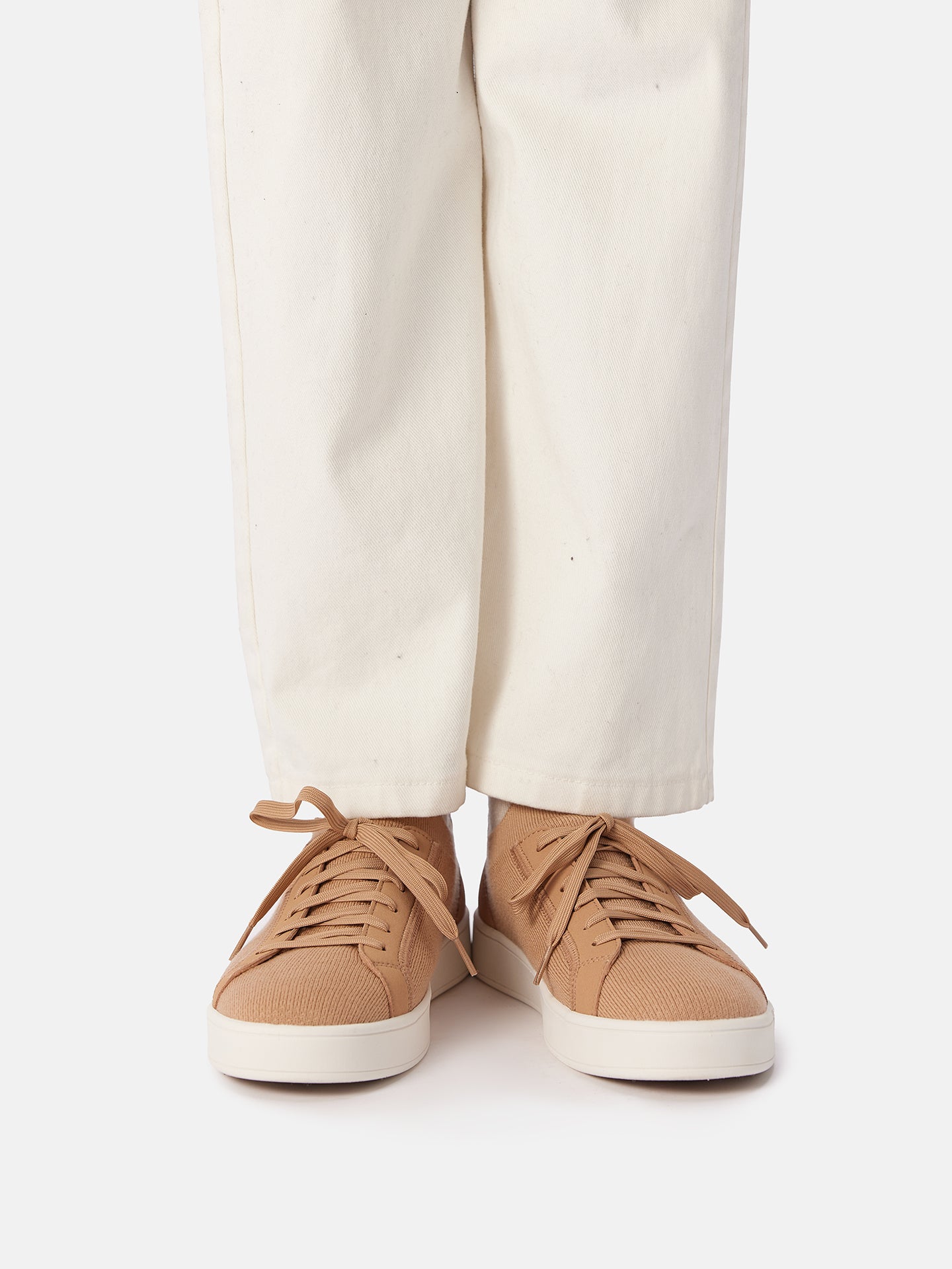 Gestrickte Sneakers aus mercerisierter Wolle und Kaschmir