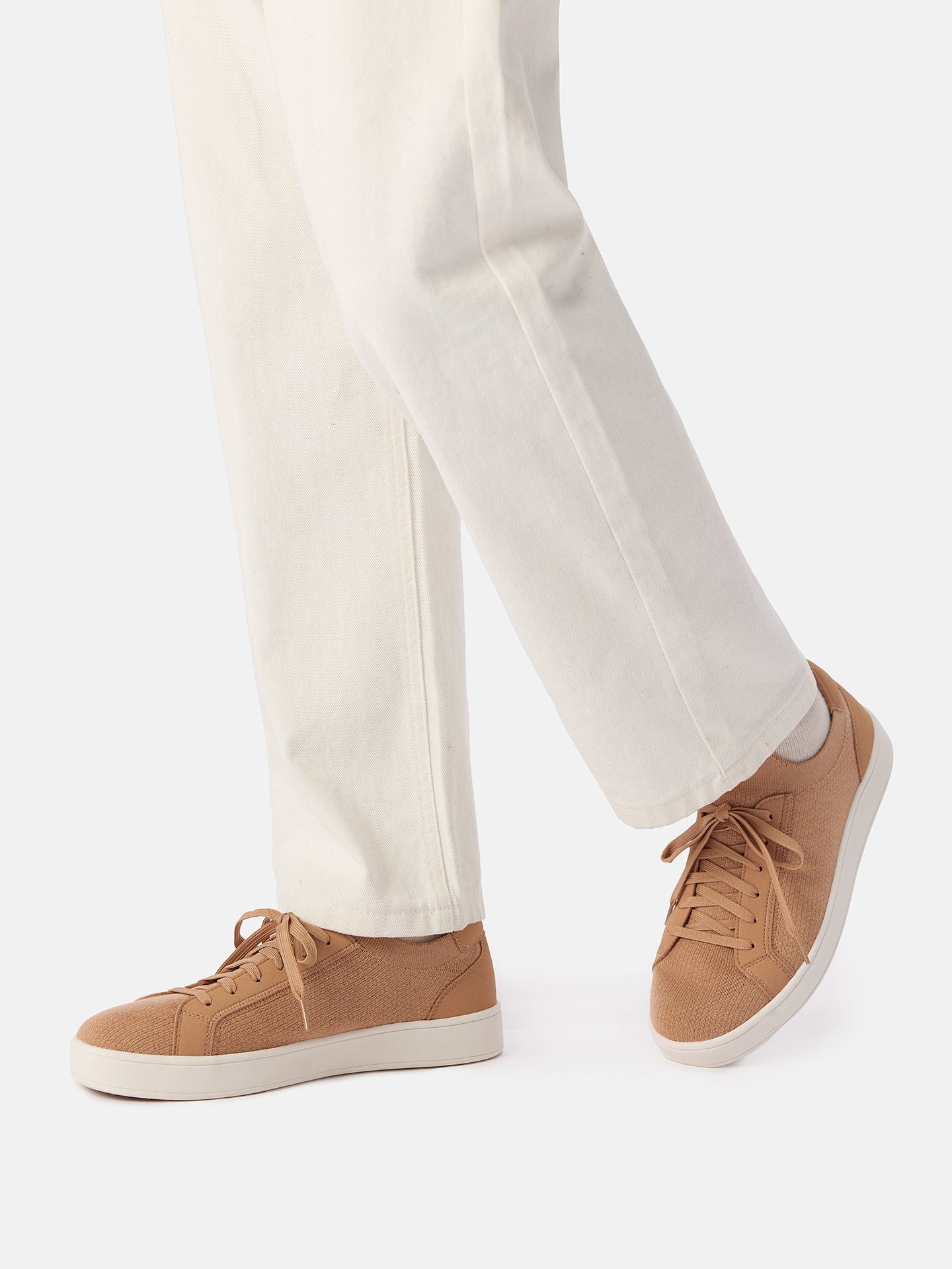 Gestrickte Sneakers aus mercerisierter Wolle und Kaschmir