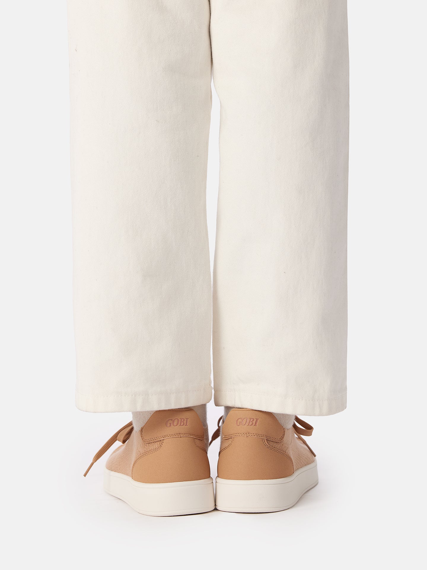 Gestrickte Sneakers aus mercerisierter Wolle und Kaschmir