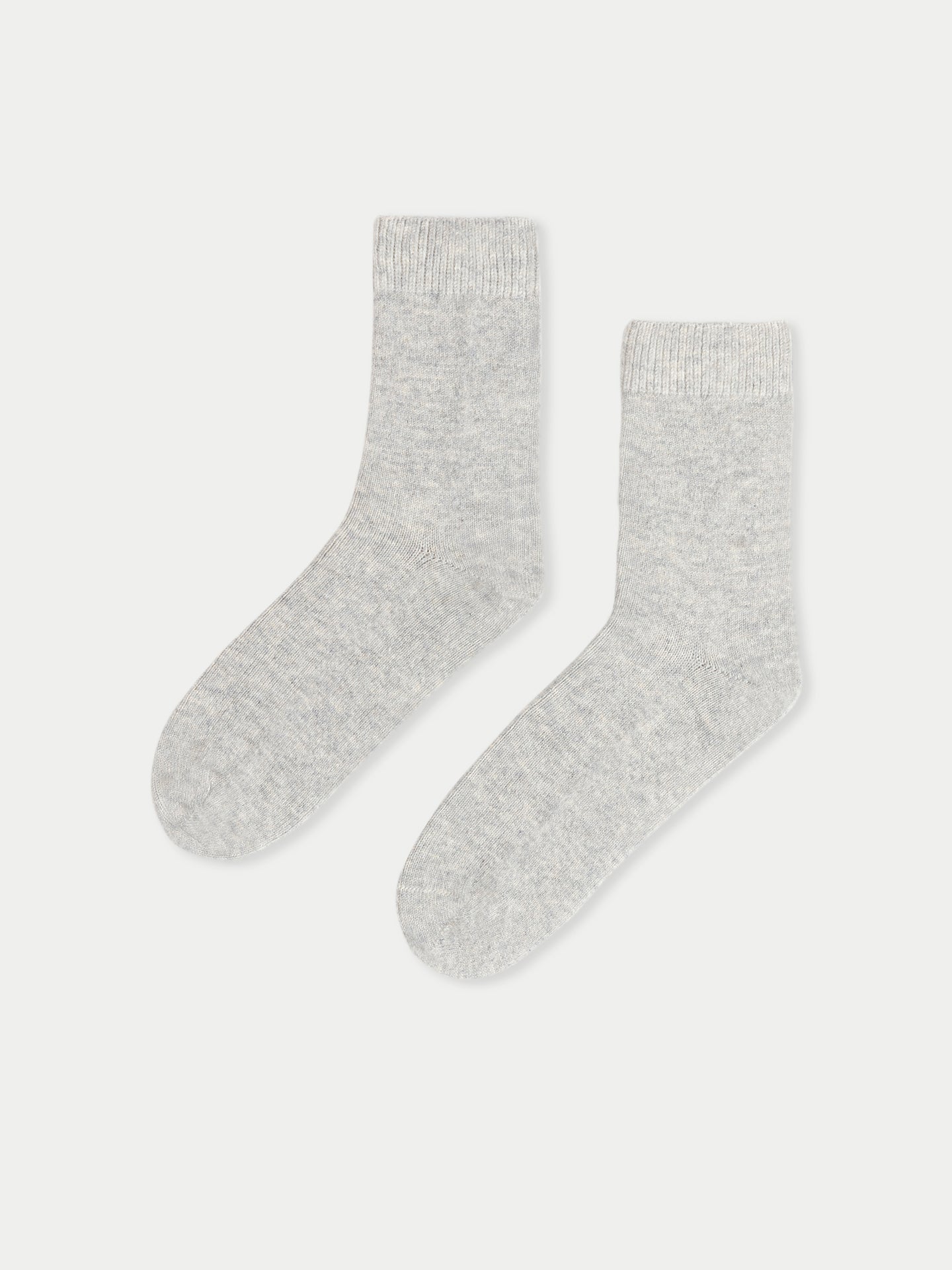 Unisex Kaschmir Rippenstrick-Bettsocken Dämmerung Blau - Gobi Cashmere