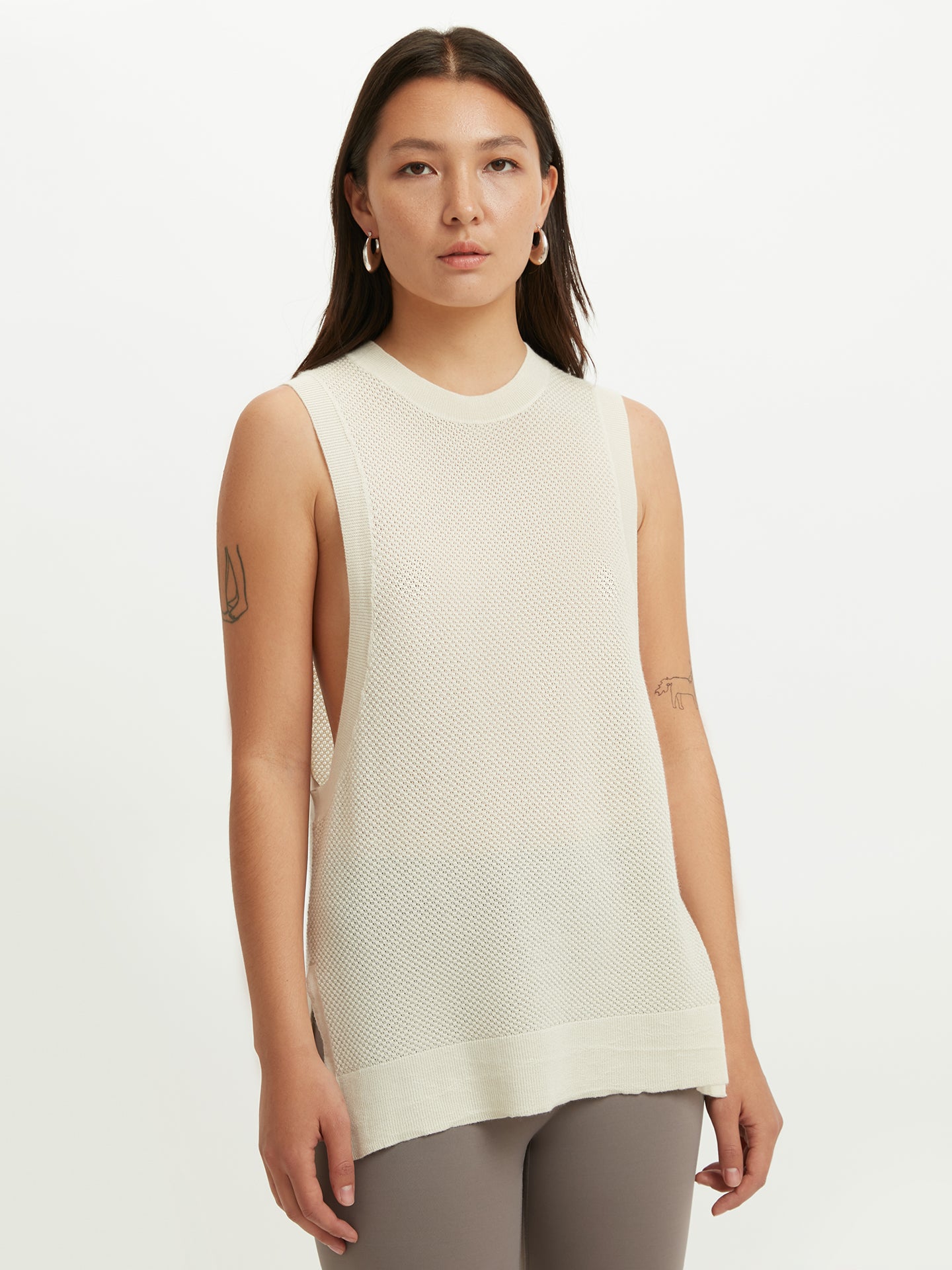 Tank Top aus Seide und Kaschmir weiß - Gobi Cashmere