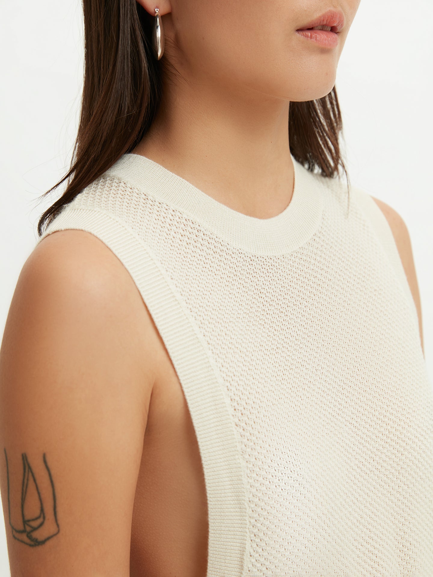 Tank Top aus Seide und Kaschmir weiß - Gobi Cashmere