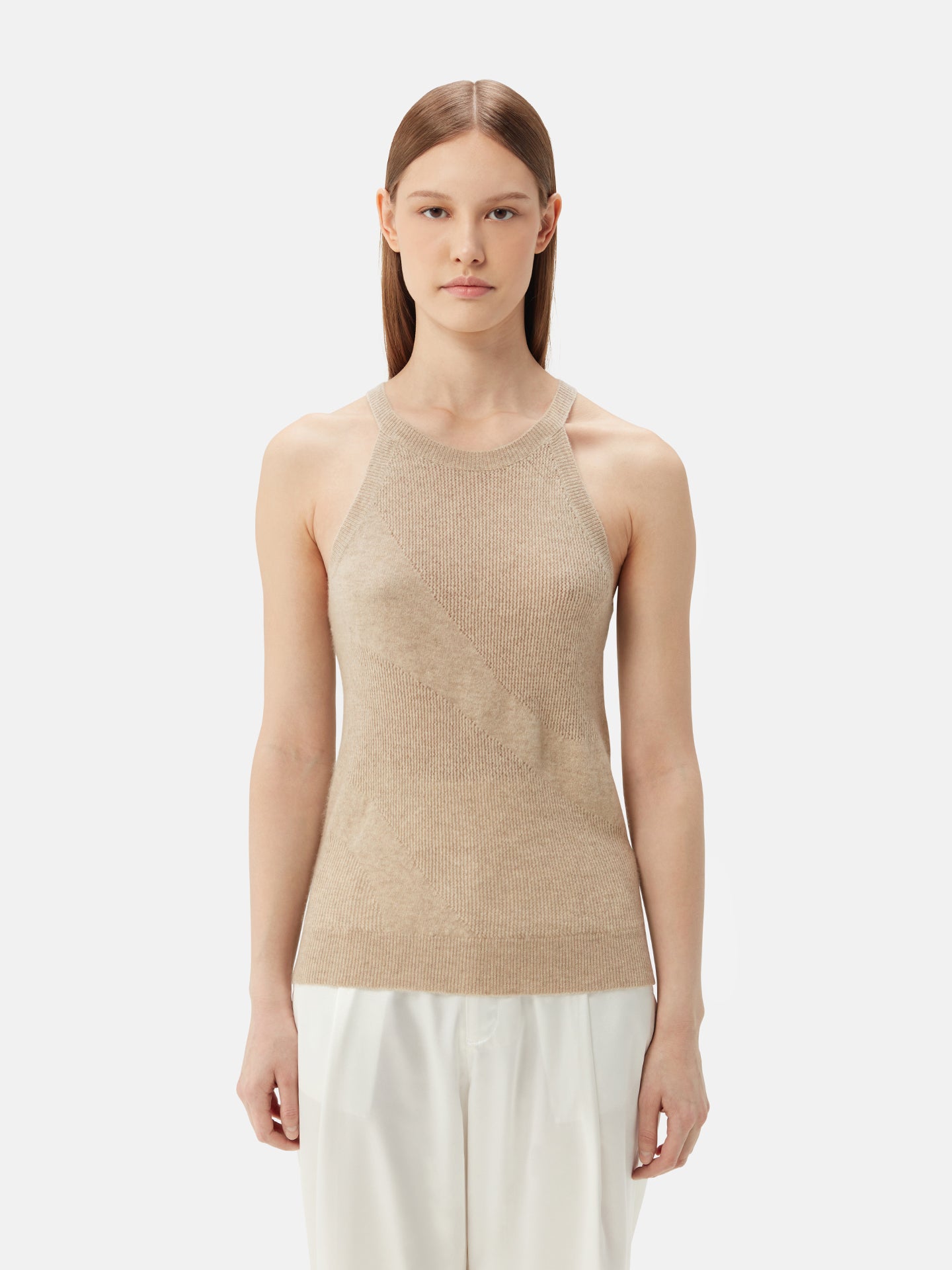 Naturfarbe Luxuriöses Kaschmir-Oberteil | GOBI Cashmere