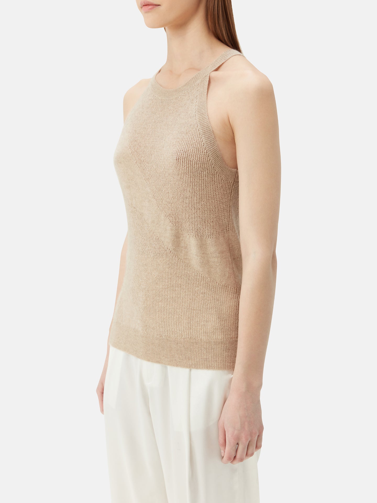 Naturfarbe Luxuriöses Kaschmir-Oberteil | GOBI Cashmere
