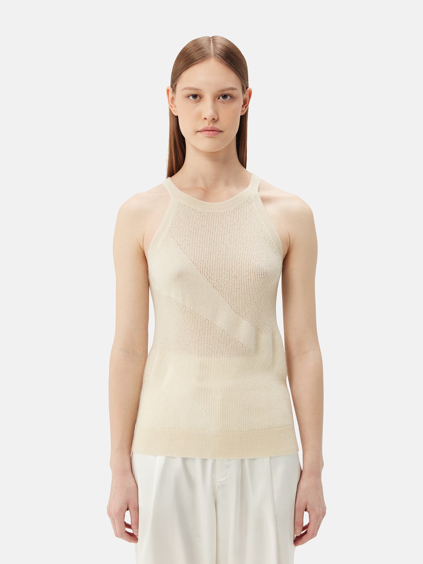 Naturfarbe Luxuriöses Kaschmir-Oberteil | GOBI Cashmere