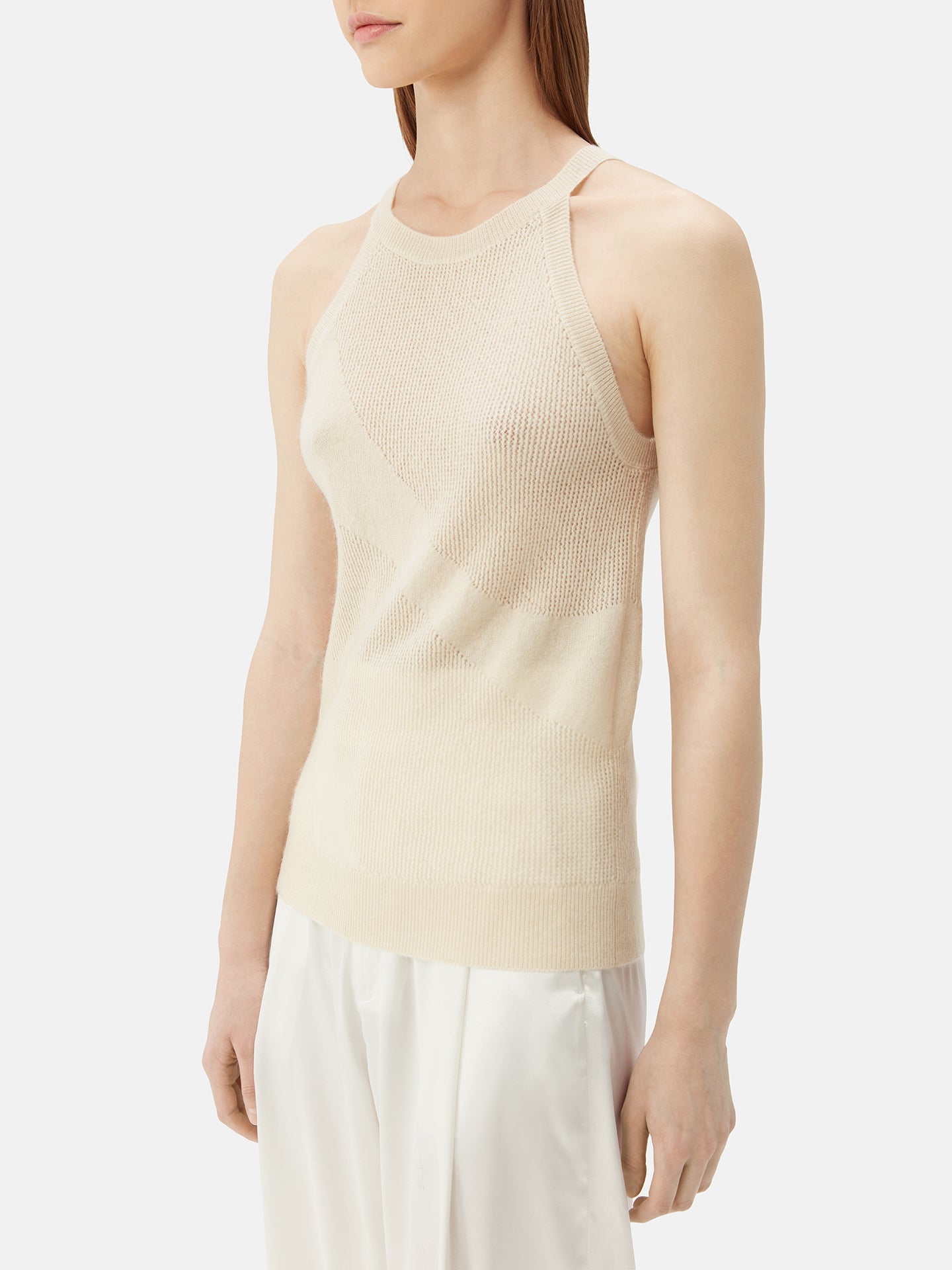 Naturfarbe Luxuriöses Kaschmir-Oberteil | GOBI Cashmere