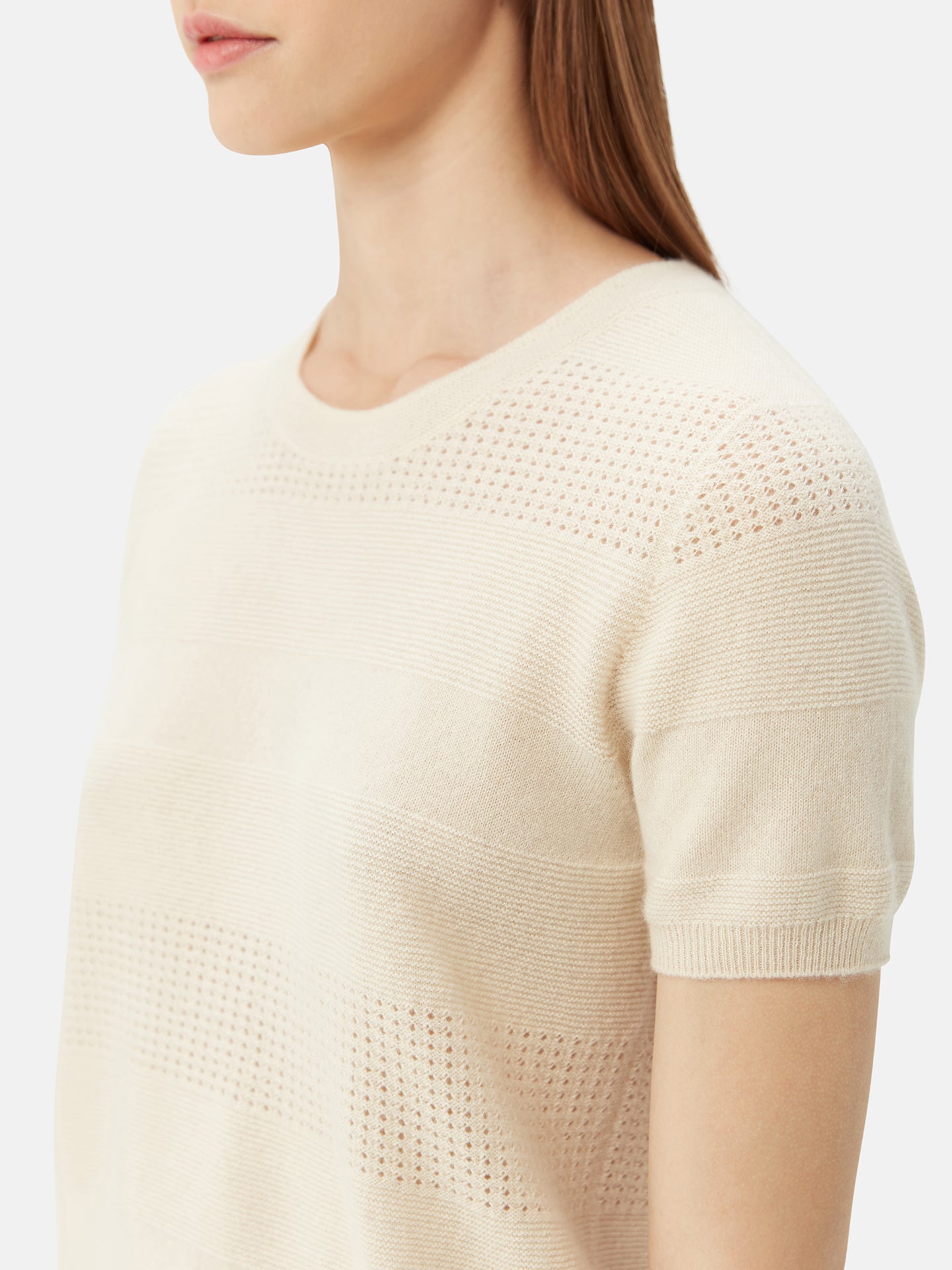 Authentisches kurzärmeliges Kaschmir-Top | GOBI Cashmere