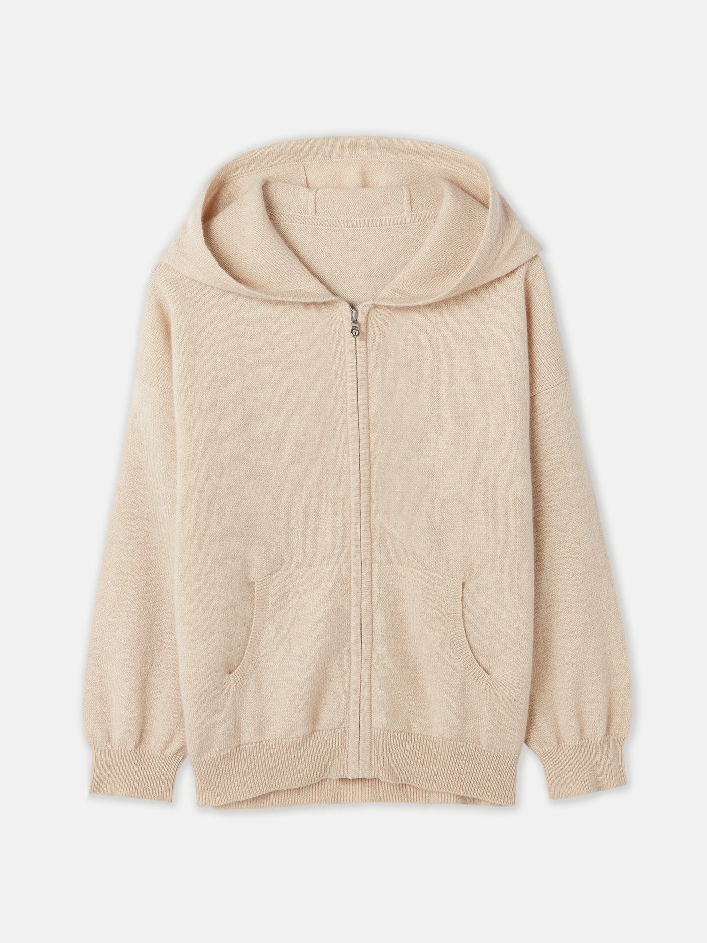 Naturfarbe Strickjacke mit Kapuze für Kinder