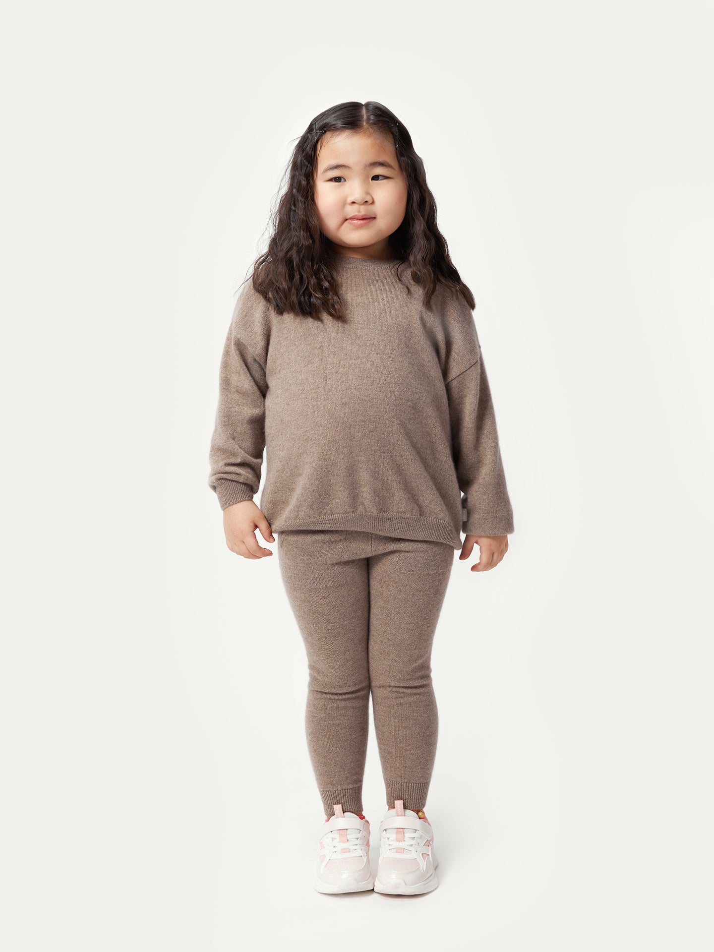 Naturfarbe Kaschmir Jogger für Kinder