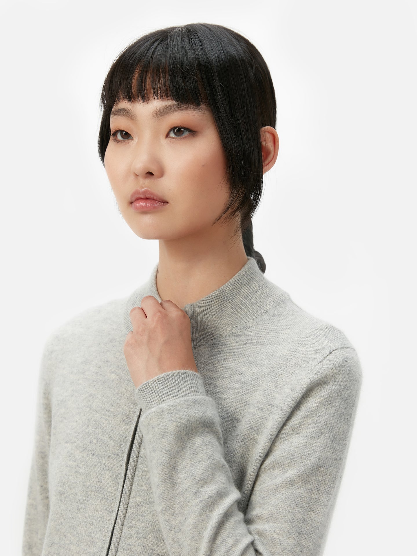 Damen Kaschmir Strickjacke Mit Reißverschluss Blau - Gobi Cashmere