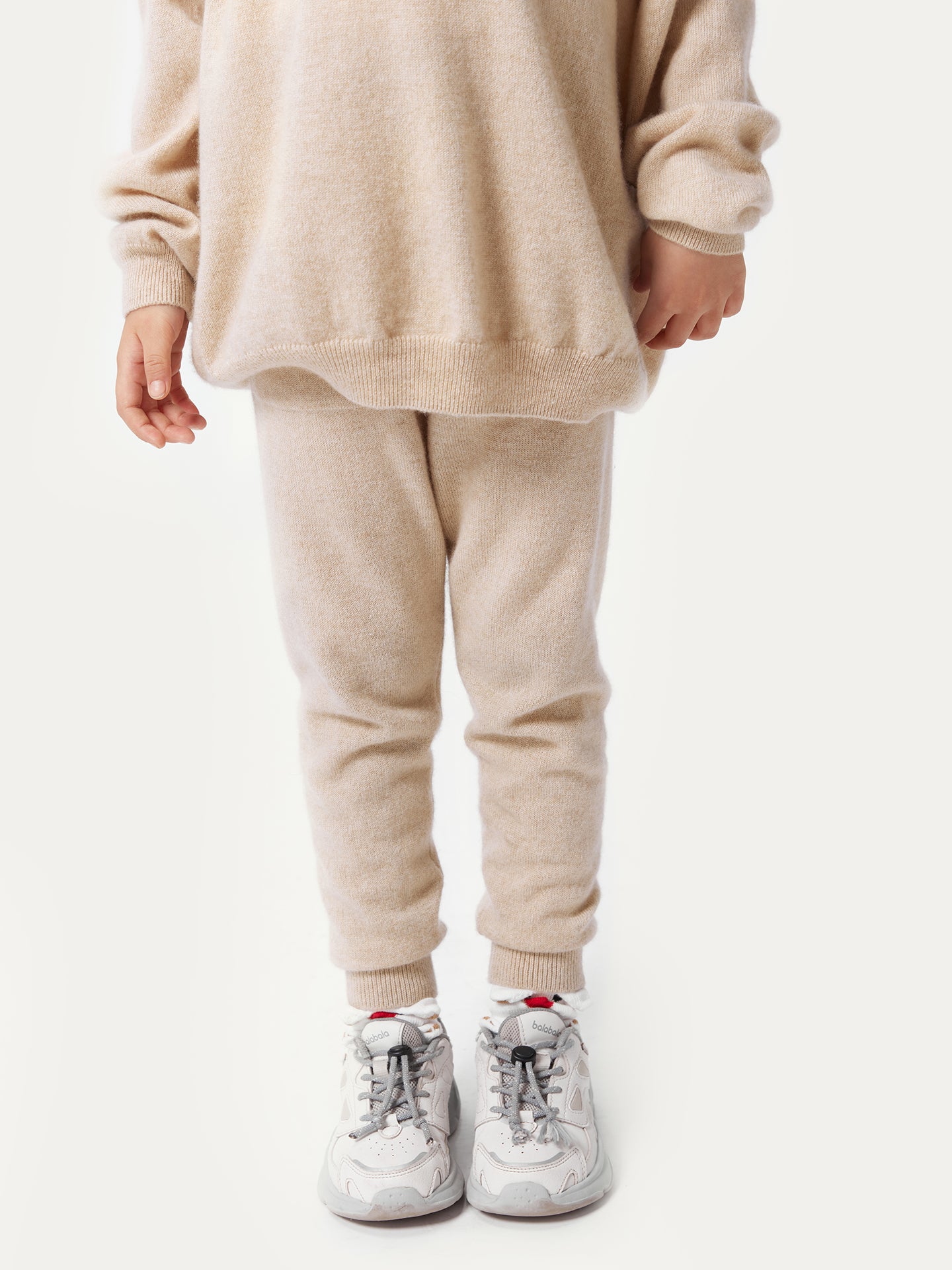 Naturfarbe Kaschmir Jogger für Kinder