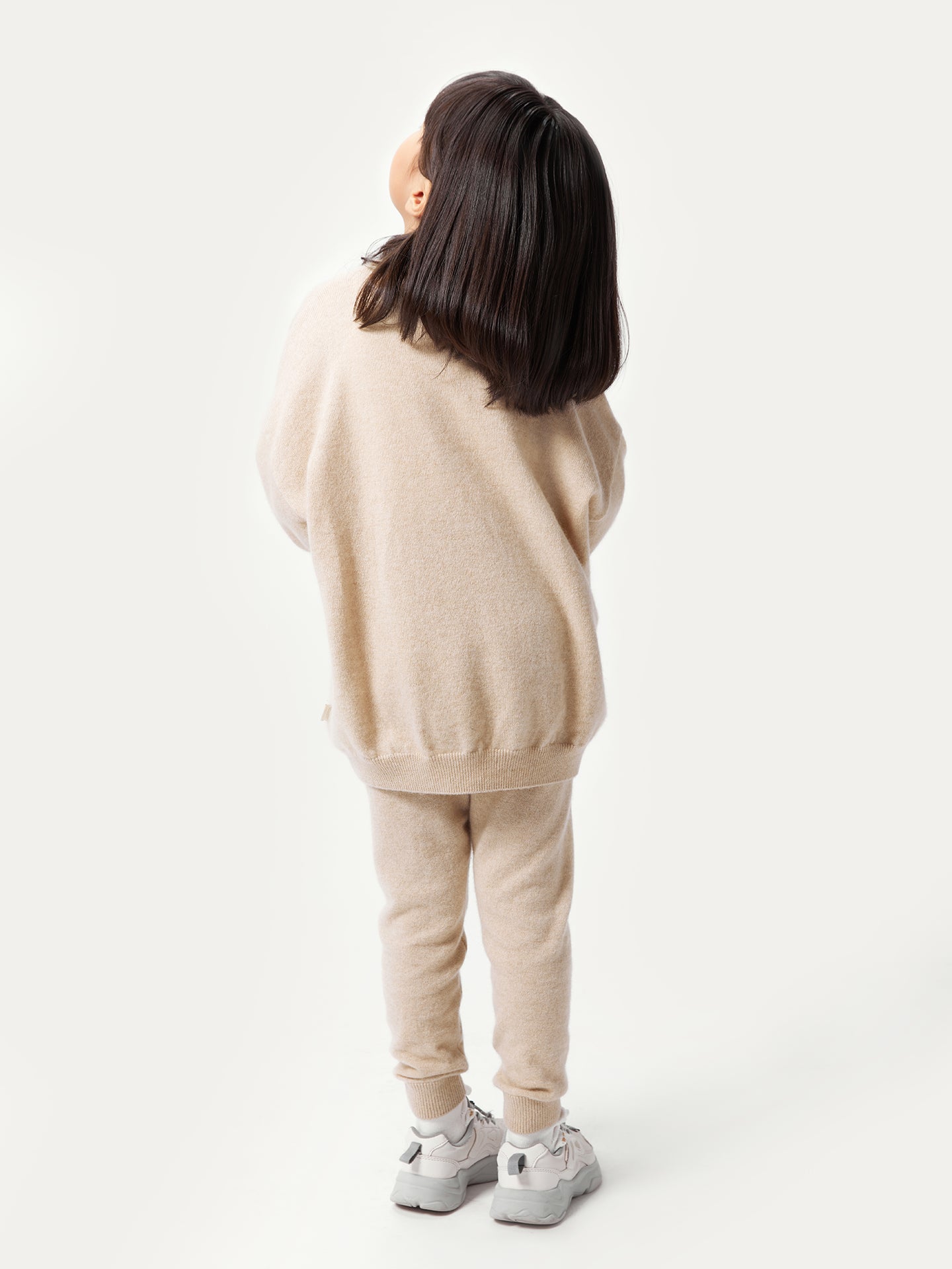 Naturfarbe Kaschmir Jogger für Kinder