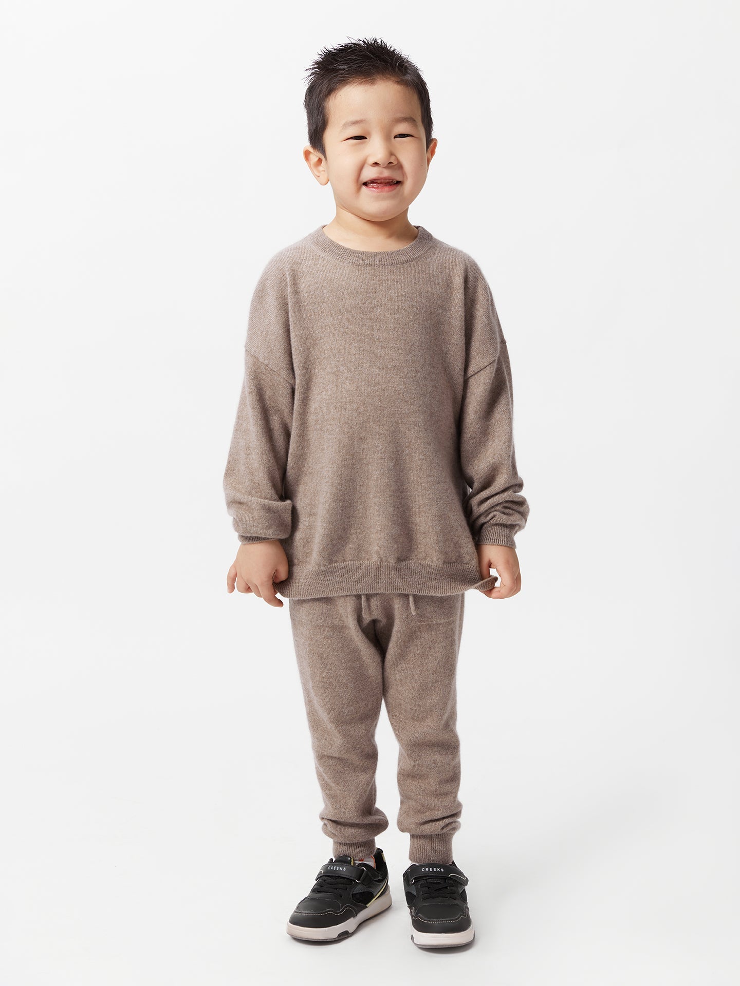 Naturfarbe Kaschmir Jogger für Kinder