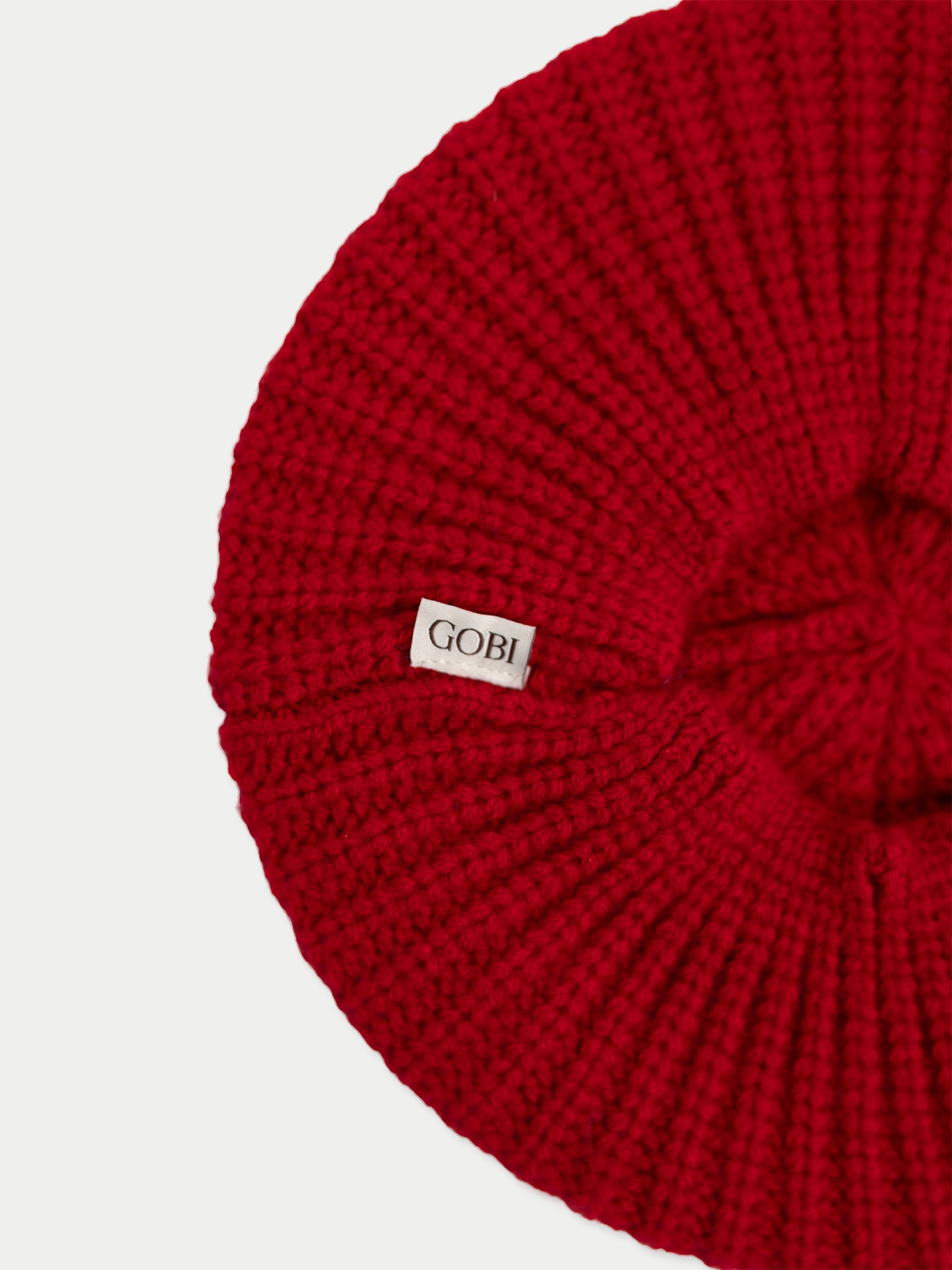 Strukturierte Strick-Beret Chili Pepper - Gobi Cashmere