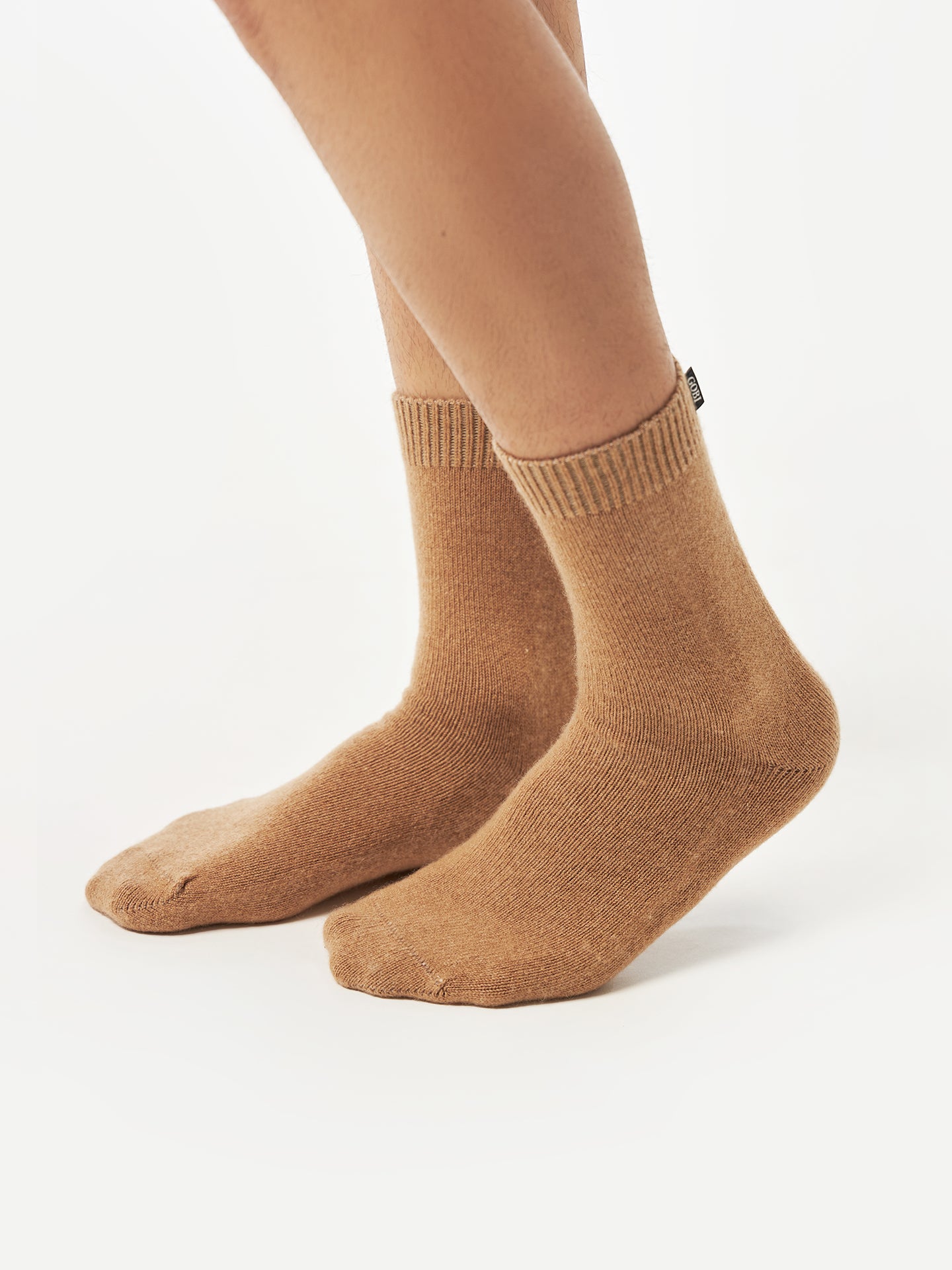Unisex Kaschmir Rippenstrick-Bettsocken Schaffell- Gobi Cashmere