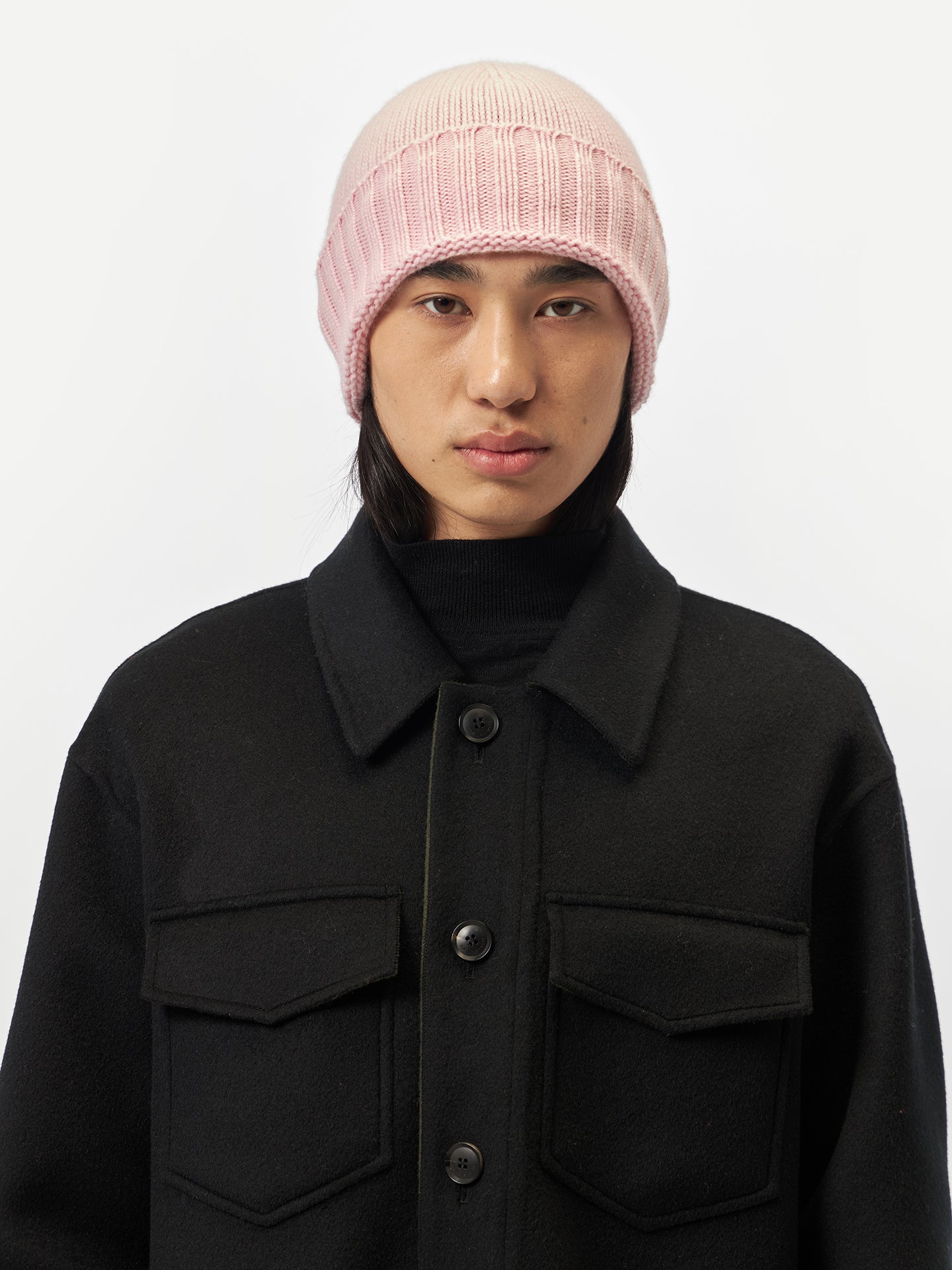 Rippenstrick Kaschmir Mütze /Unisex/