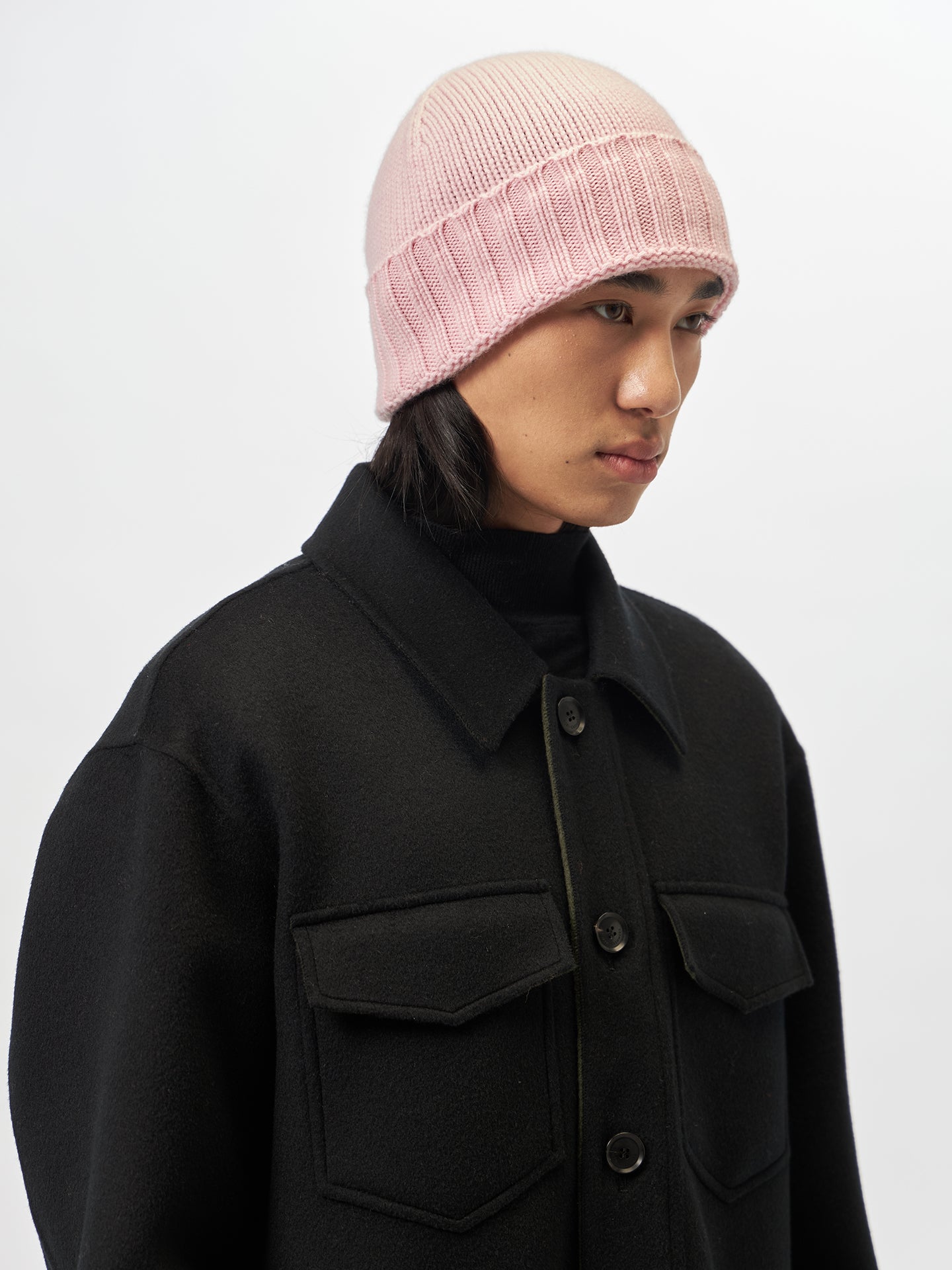 Rippenstrick Kaschmir Mütze /Unisex/