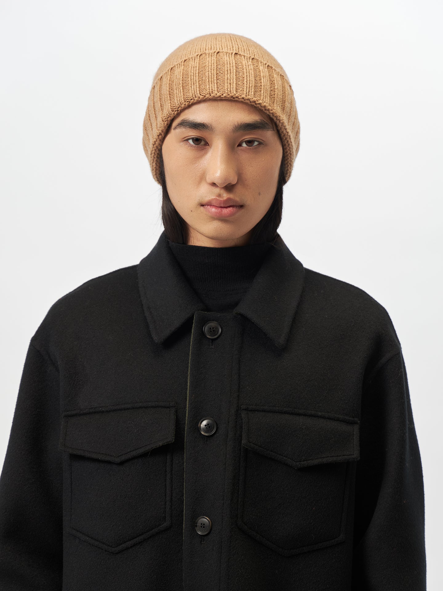 Rippenstrick Kaschmir Mütze /Unisex/