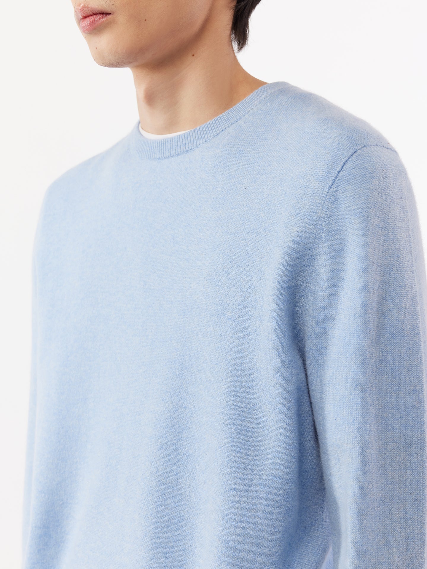 Basic Kaschmirpullover mit R-Ausschnitt