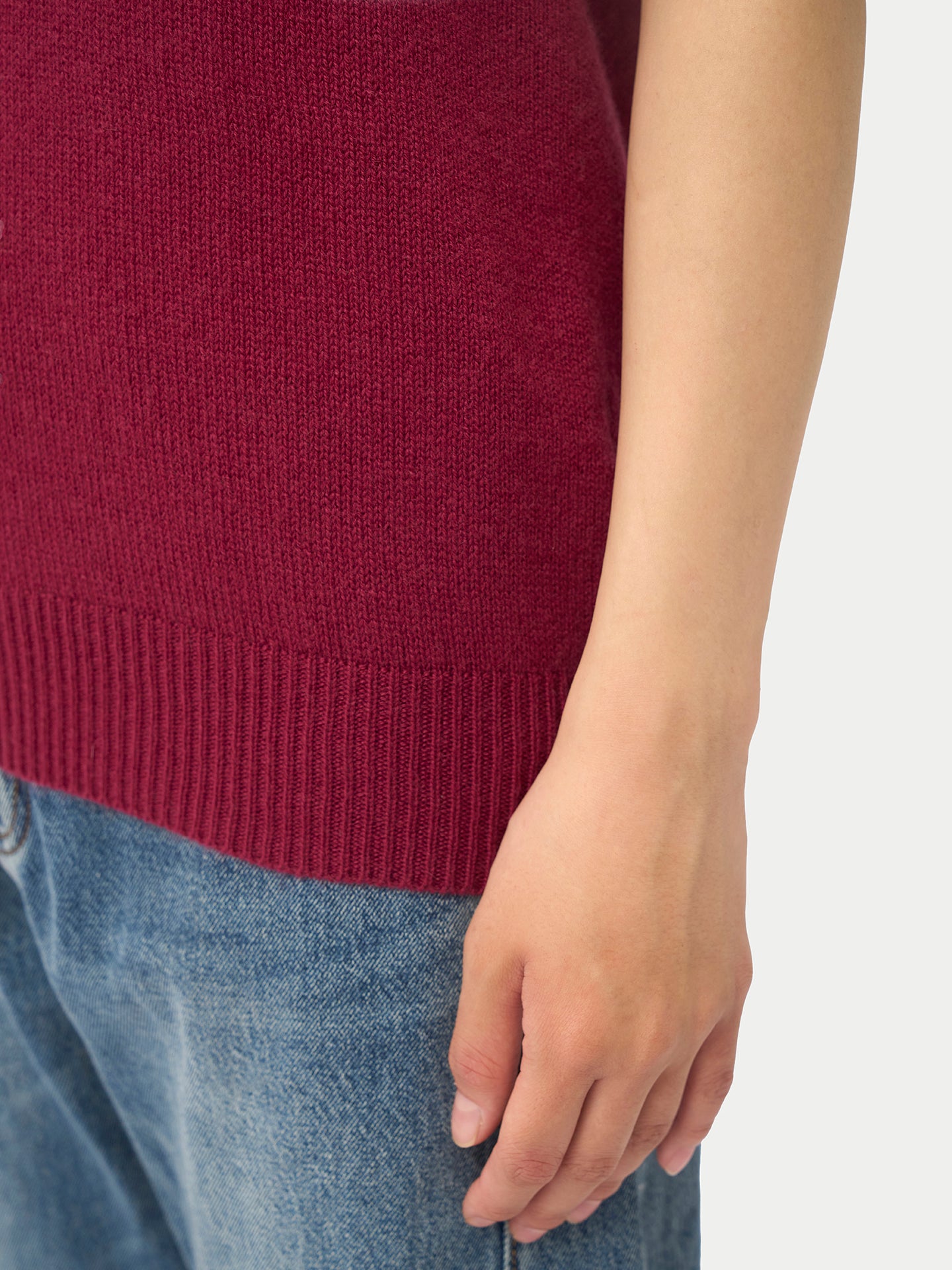 Damen Kaschmirweste mit V-Ausschnitt mit Relaxed Fit