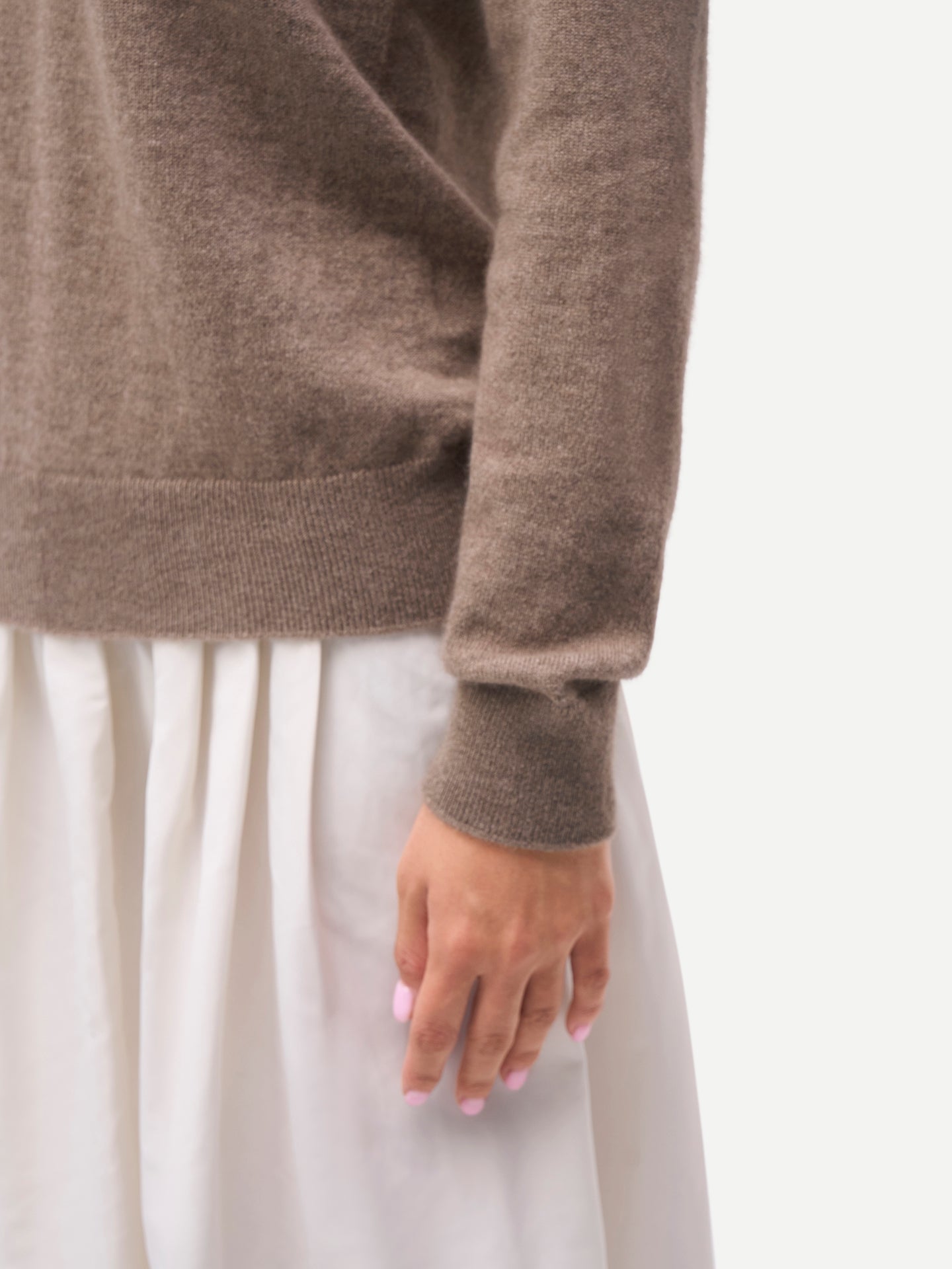 Damen Kaschmirpullover mit V-Ausschnitt