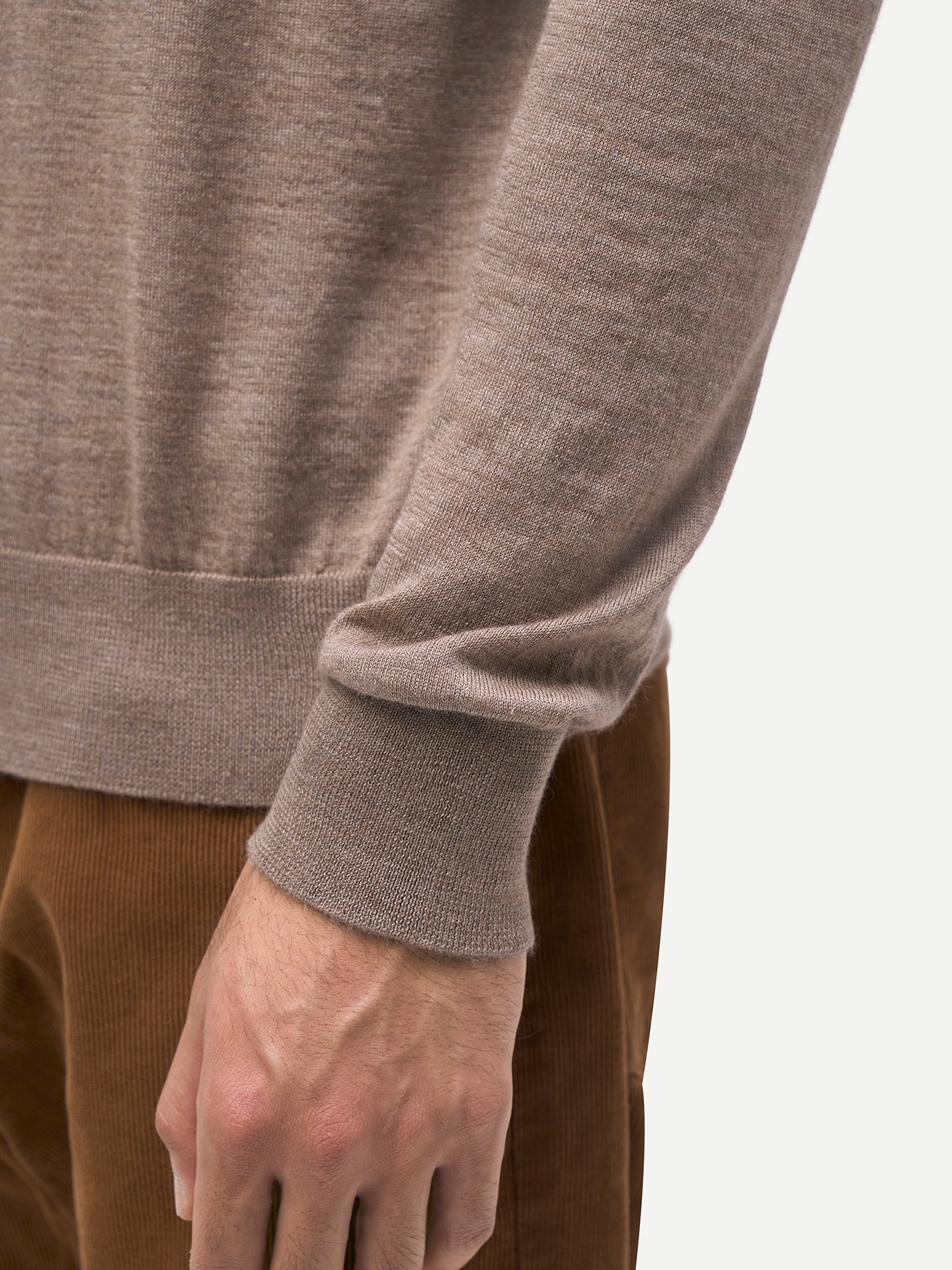 Herren Kaschmir-Seide Pullover mit Stehkragen