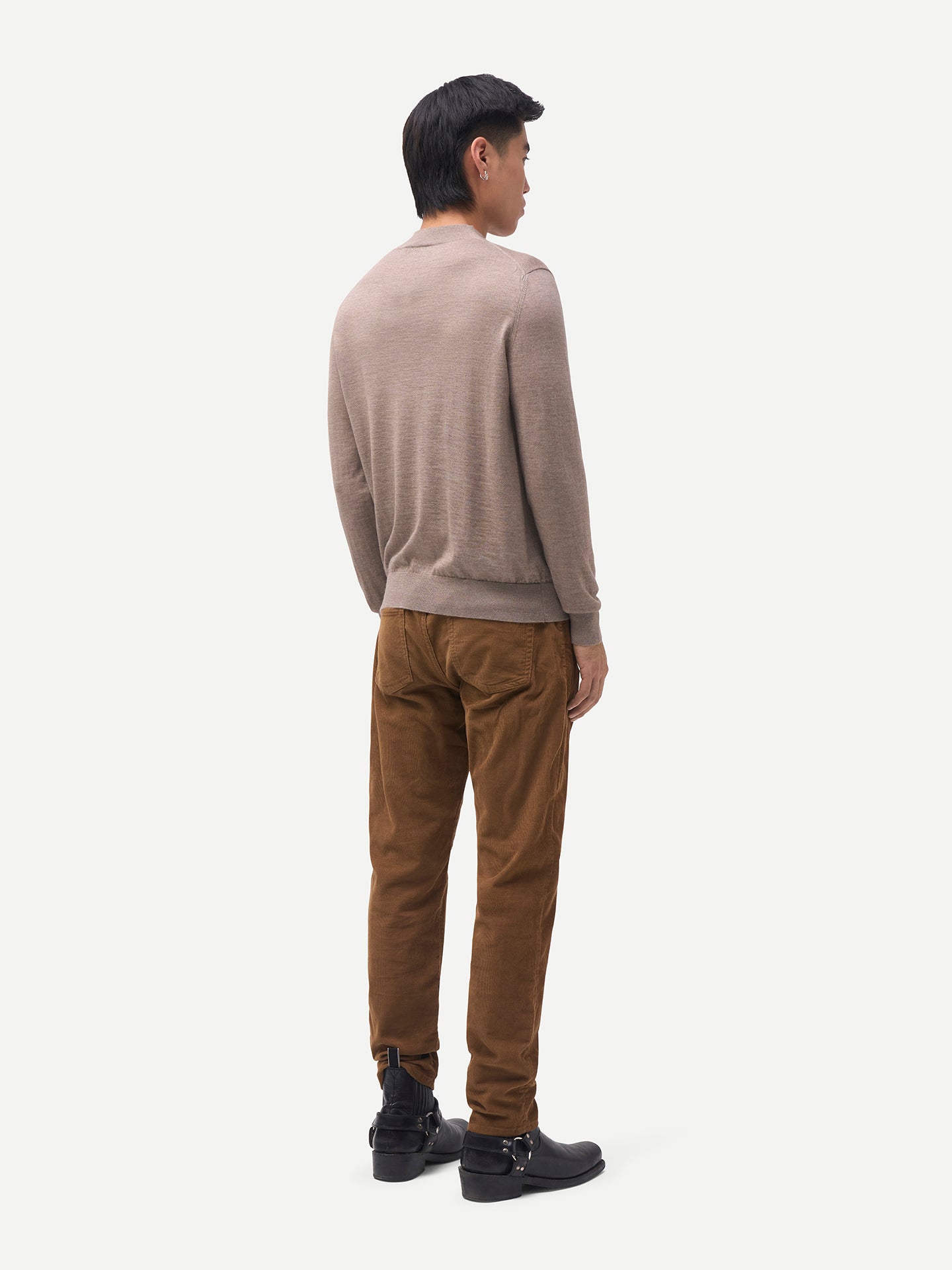 Herren Kaschmir-Seide Pullover mit Stehkragen