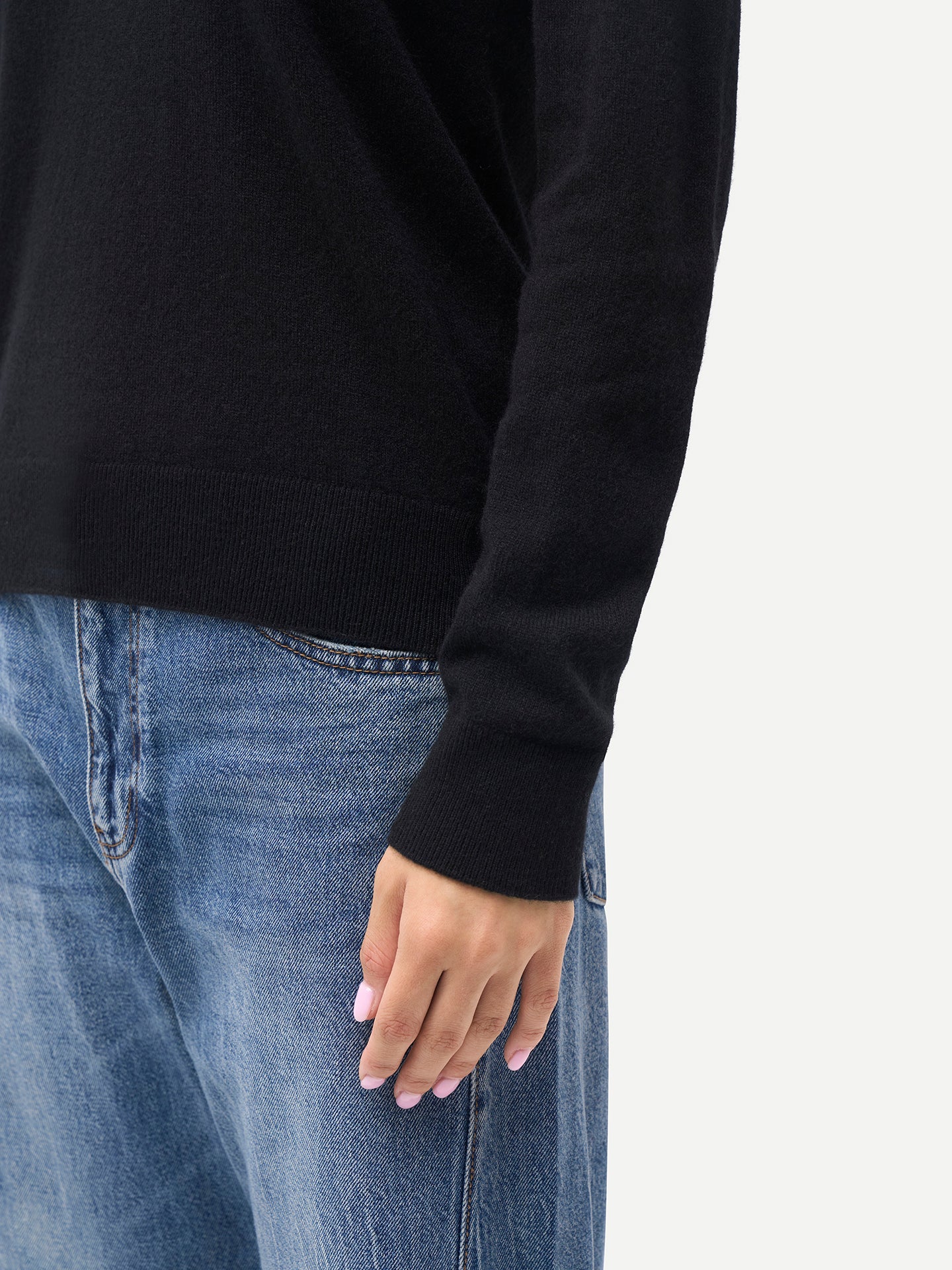 Damen Kaschmirpullover mit V-Ausschnitt