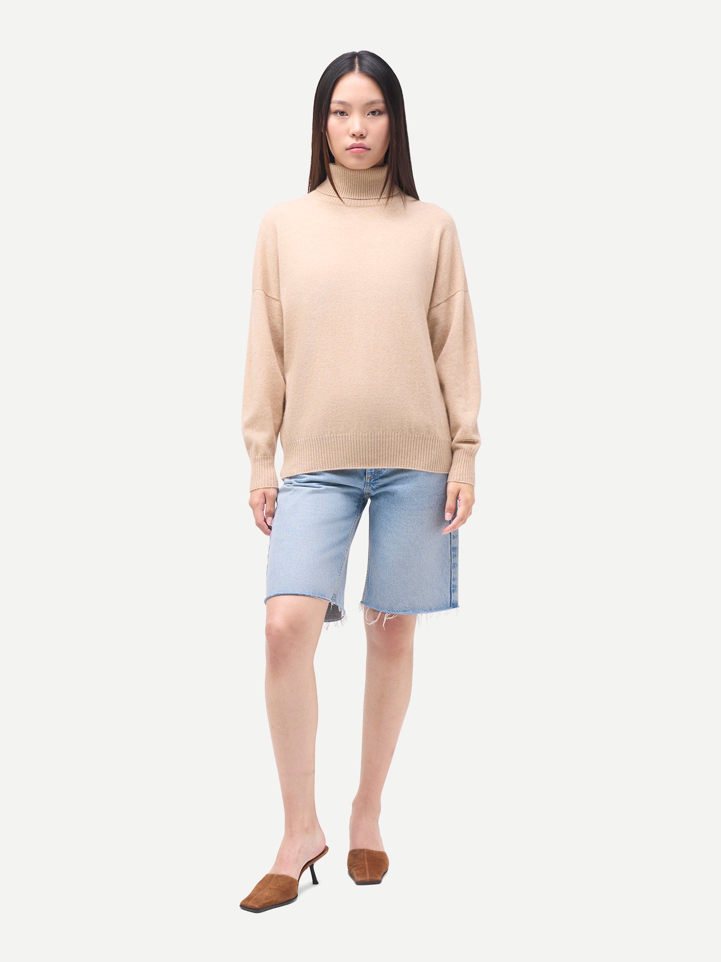 Damen Kaschmir Rollkragenpullover