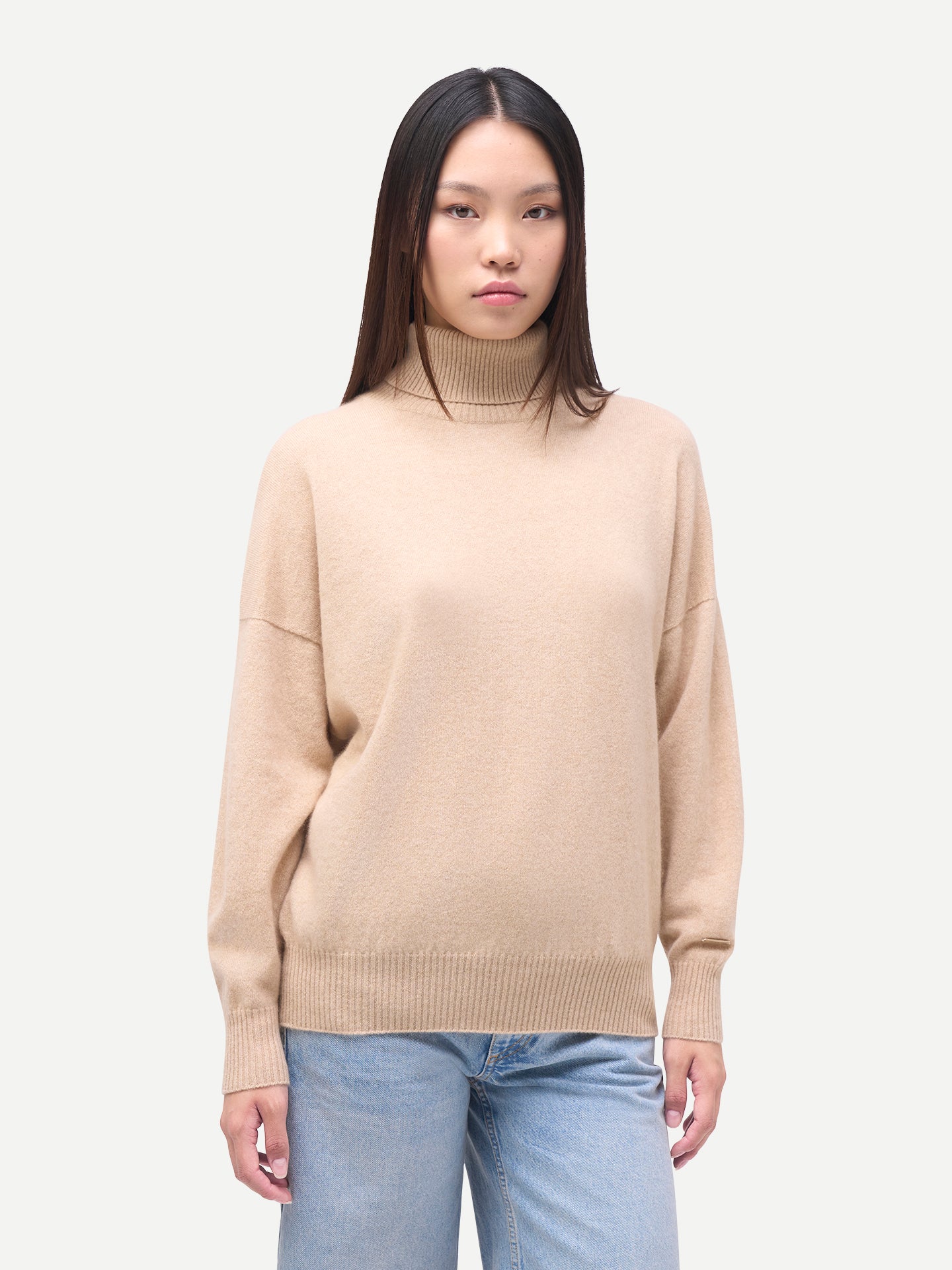 Damen Kaschmir Rollkragenpullover