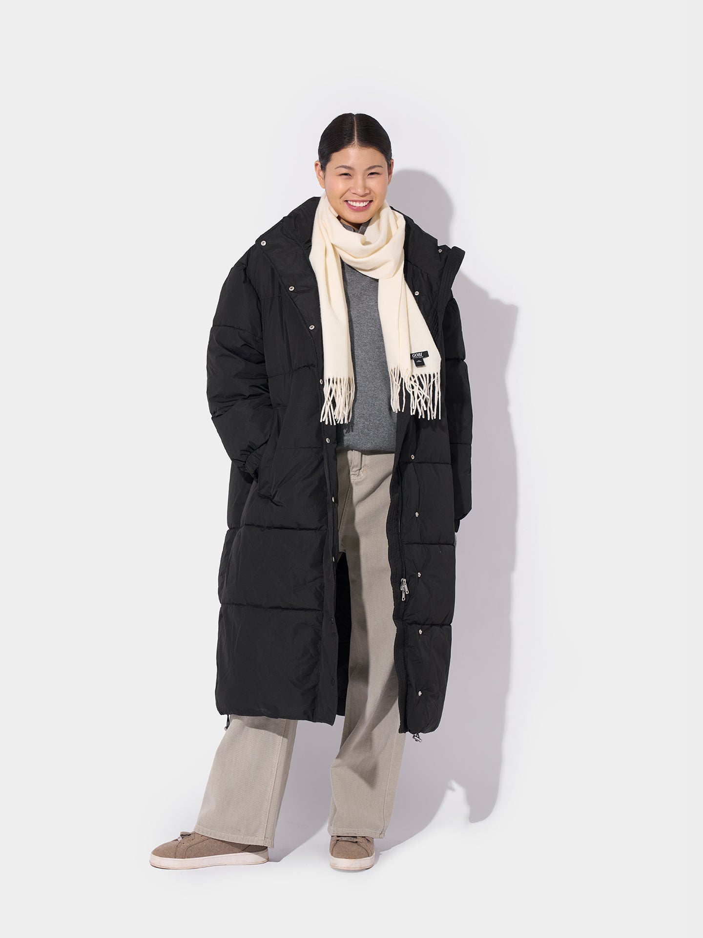 Kaschmirschal mit Fransen