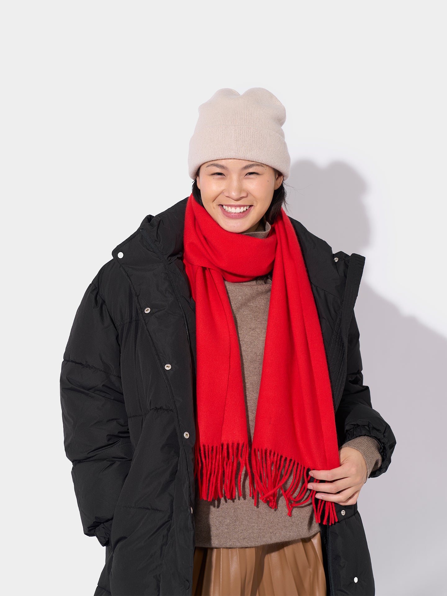 Kaschmirschal mit Fransen