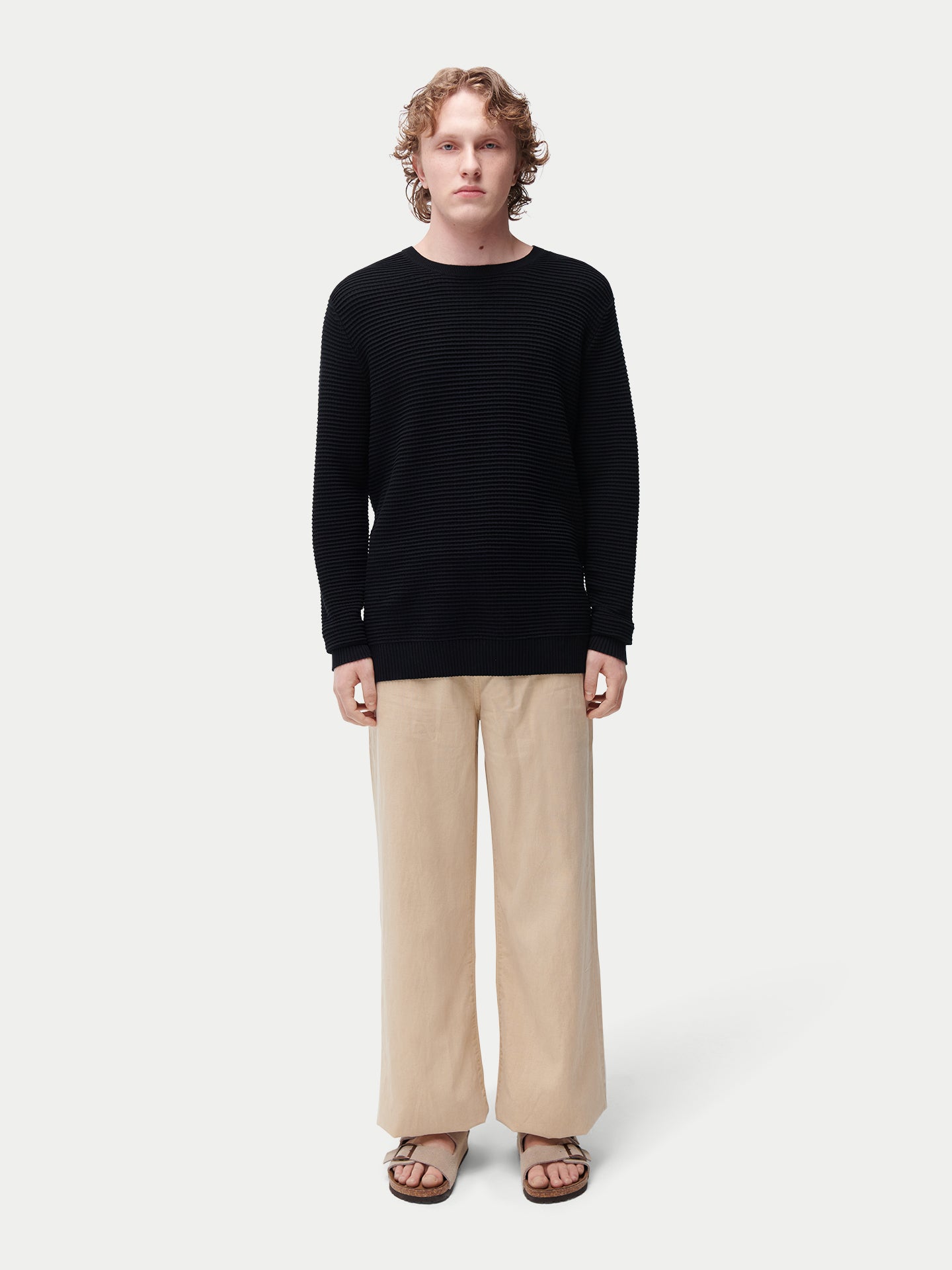 Strukturierter Pullover aus Seide-Kaschmir