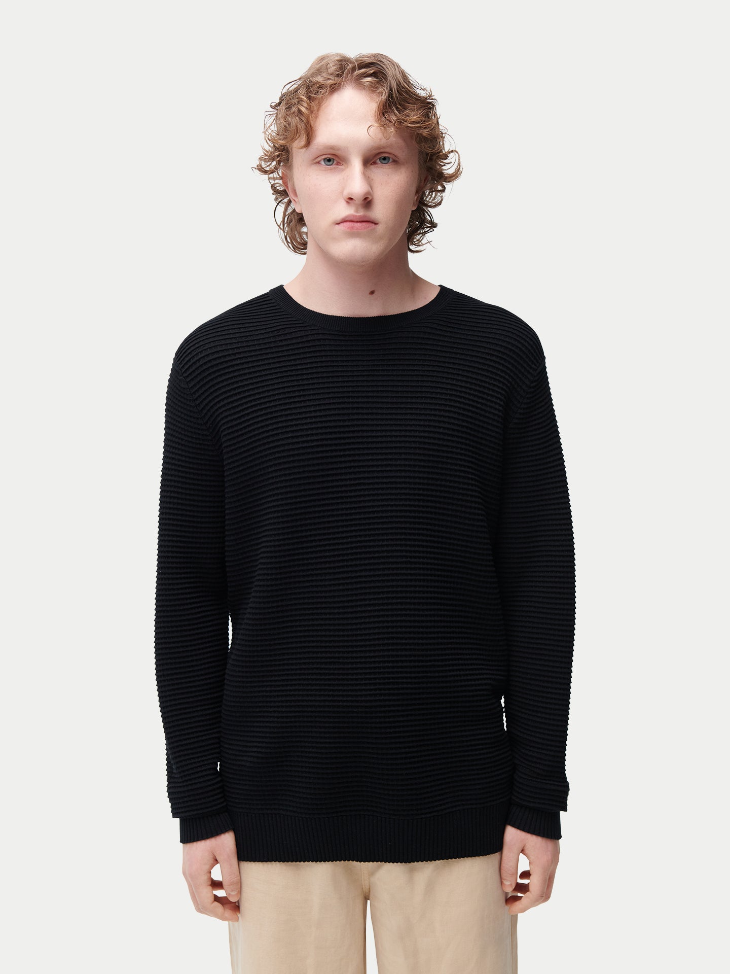 Strukturierter Pullover aus Seide-Kaschmir