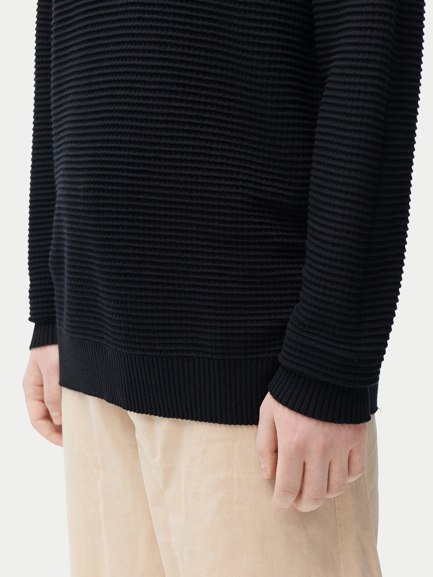 Strukturierter Pullover aus Seide-Kaschmir